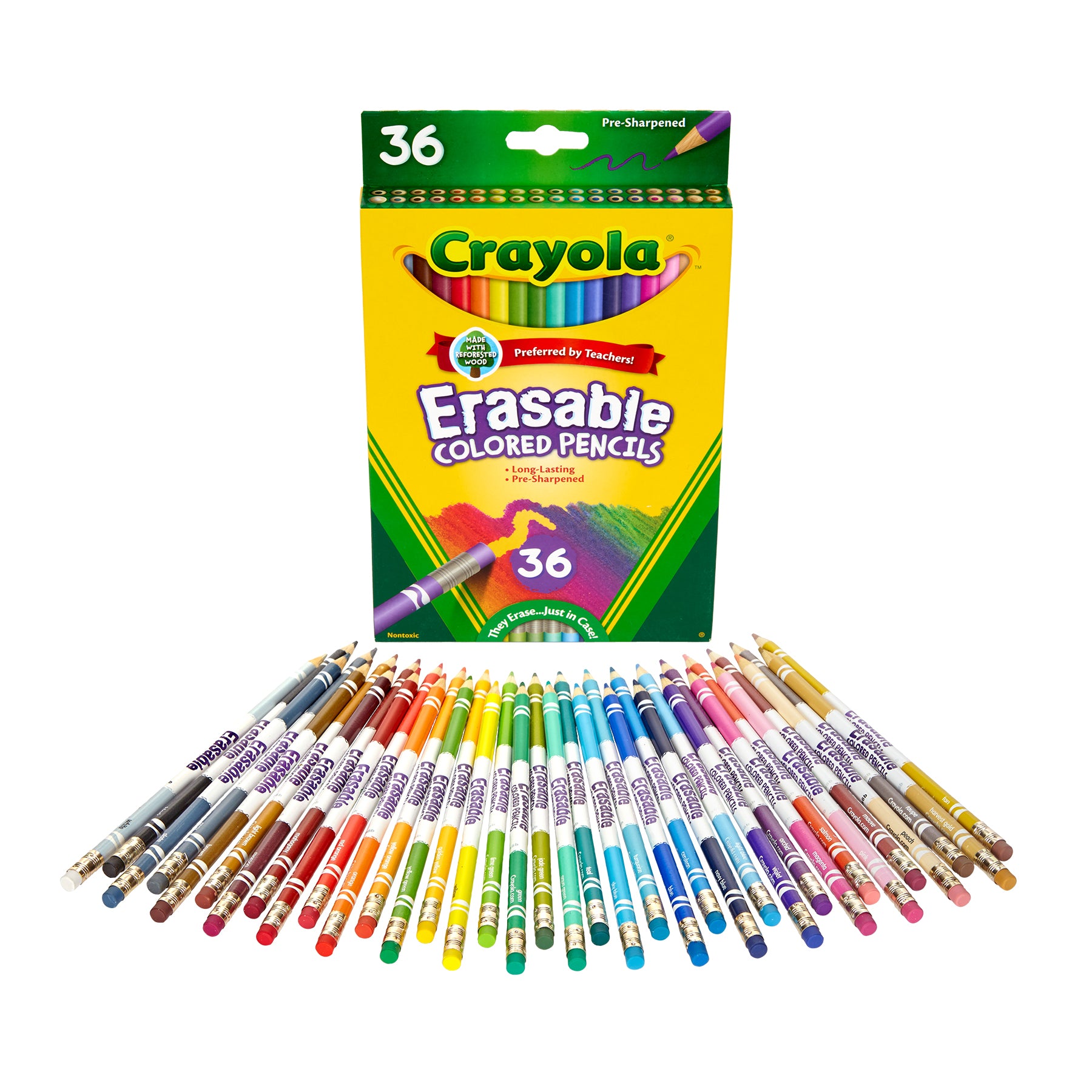 Erasable Colored Pencils, 36 Count