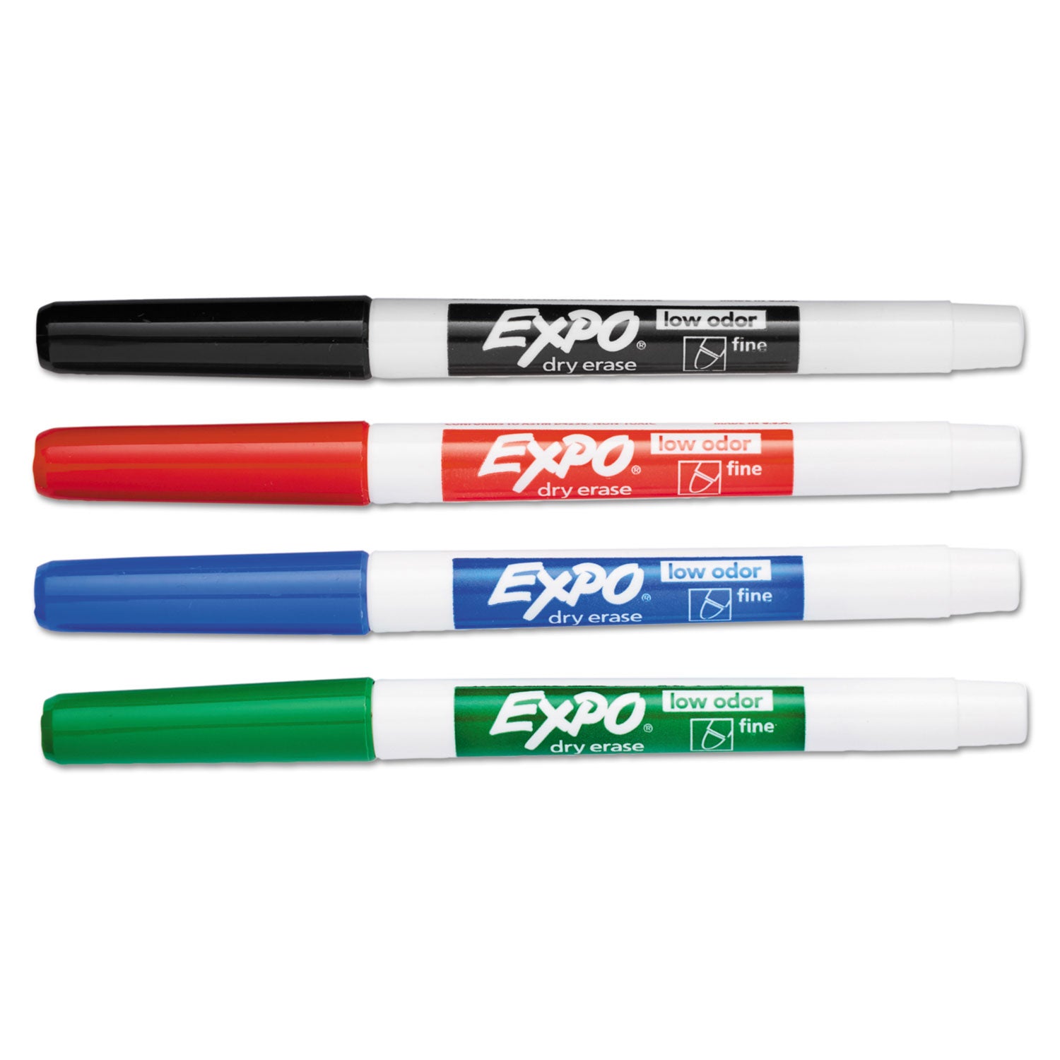Expo Low-Odor Dry Erase Markers, Fine Point, Assorted Colors, 36 Pack
