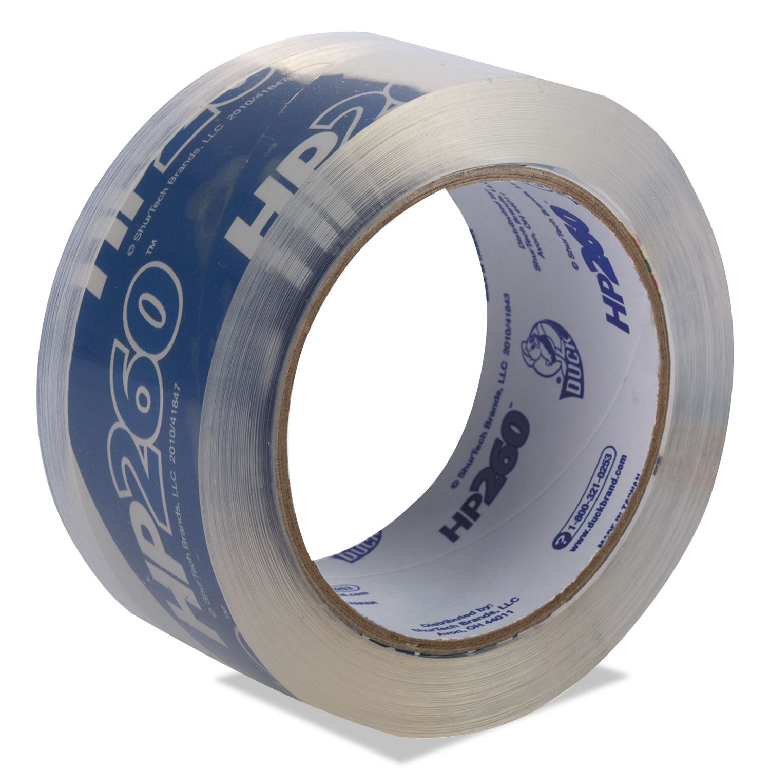 Duck Brand HP260 Packing Tape - 60 yd Length x 1.88" Width - 3" Core - Clear - 3.10 mil - Acrylic Backing - UV Resistant - For Packing, Shipping, Mailing - 1 Carton