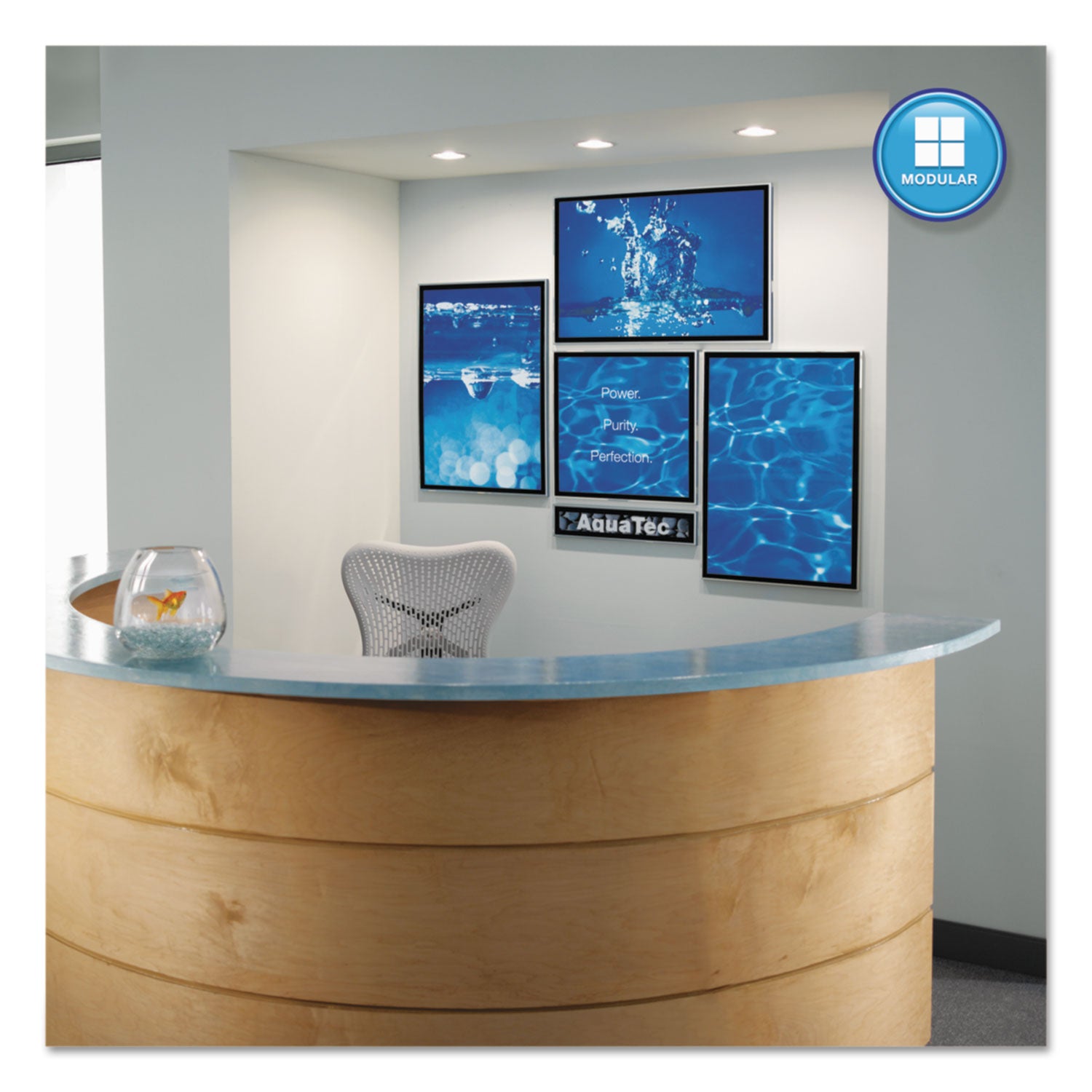 Quartet Matrix Whiteboard - 16" Board Height x 16" Board Width - White Surface - Magnetic, Durable - Silver Aluminum Frame - 1 Each
