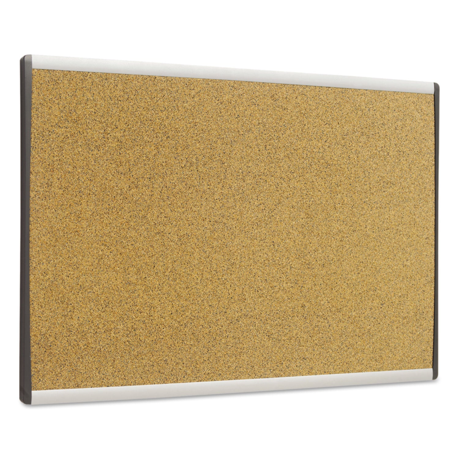 18" Board Height x 30" Board Width - Brown Natural Cork Surface - Durable, Self-healing - Silver Aluminum Frame - 1 Each