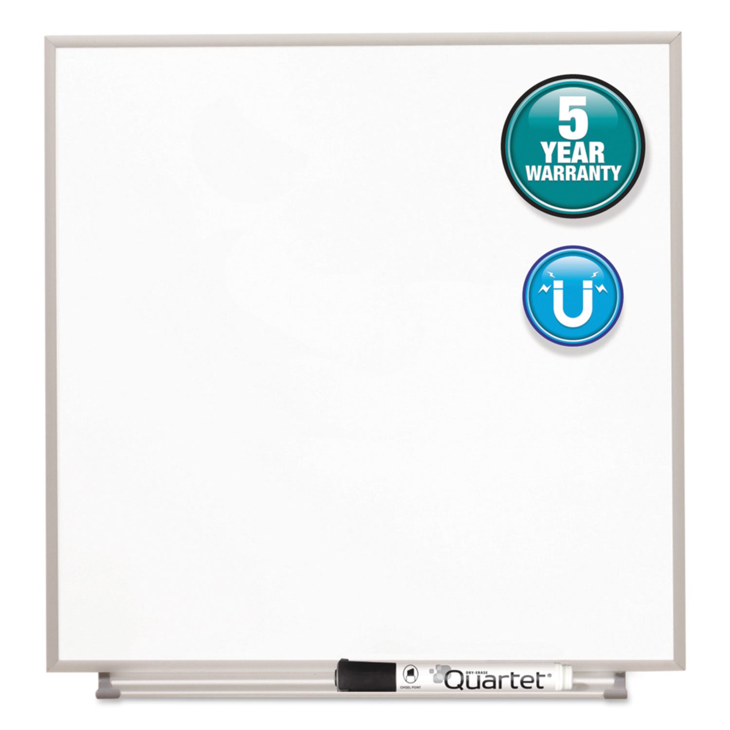 Quartet Matrix Whiteboard - 16" Board Height x 16" Board Width - White Surface - Magnetic, Durable - Silver Aluminum Frame - 1 Each