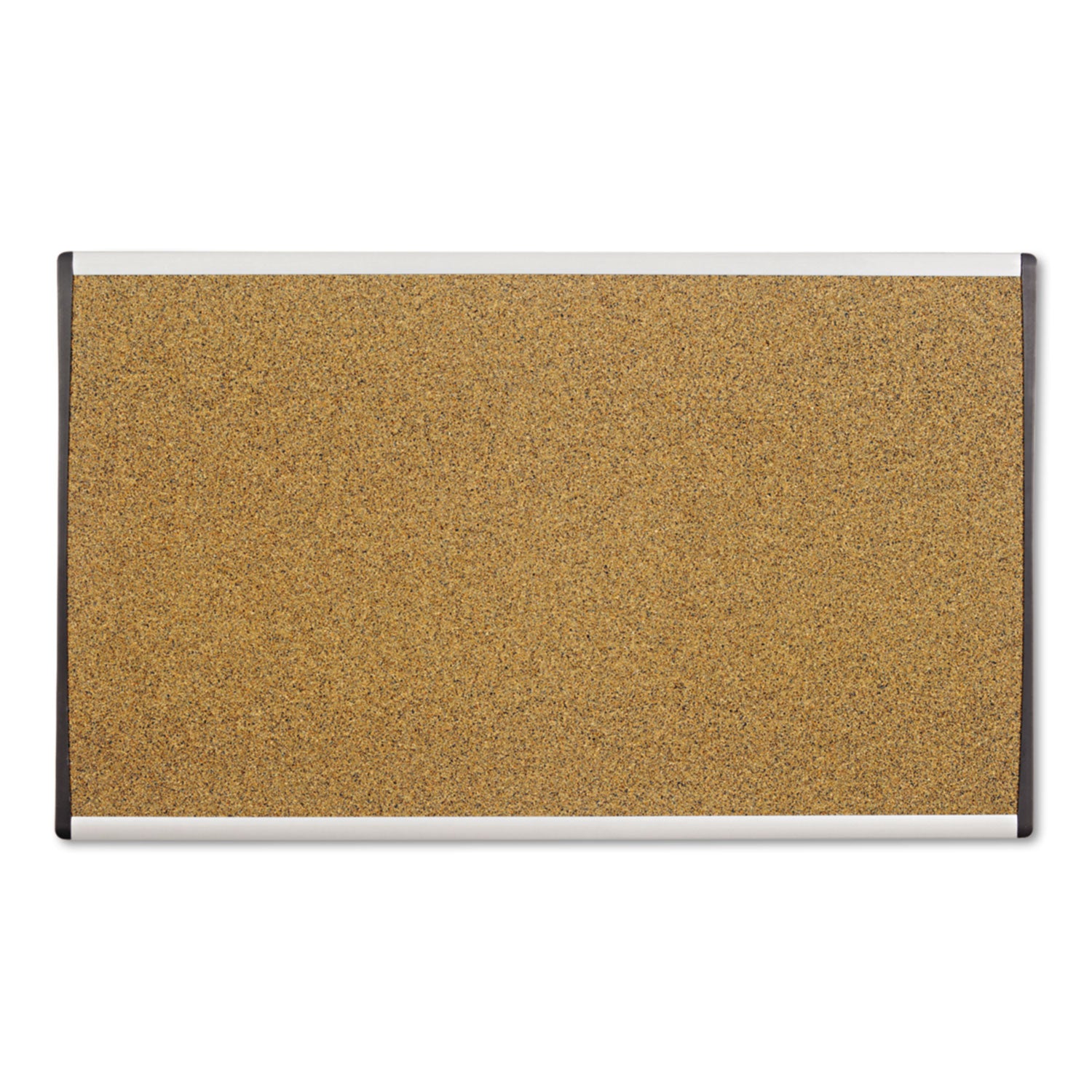 18" Board Height x 30" Board Width - Brown Natural Cork Surface - Durable, Self-healing - Silver Aluminum Frame - 1 Each