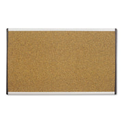 18" Board Height x 30" Board Width - Brown Natural Cork Surface - Durable, Self-healing - Silver Aluminum Frame - 1 Each