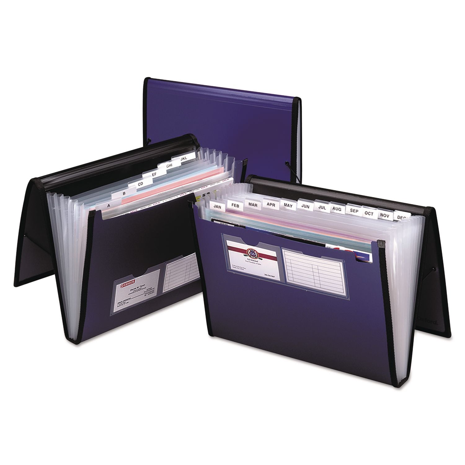 8 1/2" x 11" - 7 Pocket(s) - Blue - Durable, Flap Closure, Elastic Closure, Wear Resistant, Tear Resistant, Moisture Resistant, Metallic - 1 Each