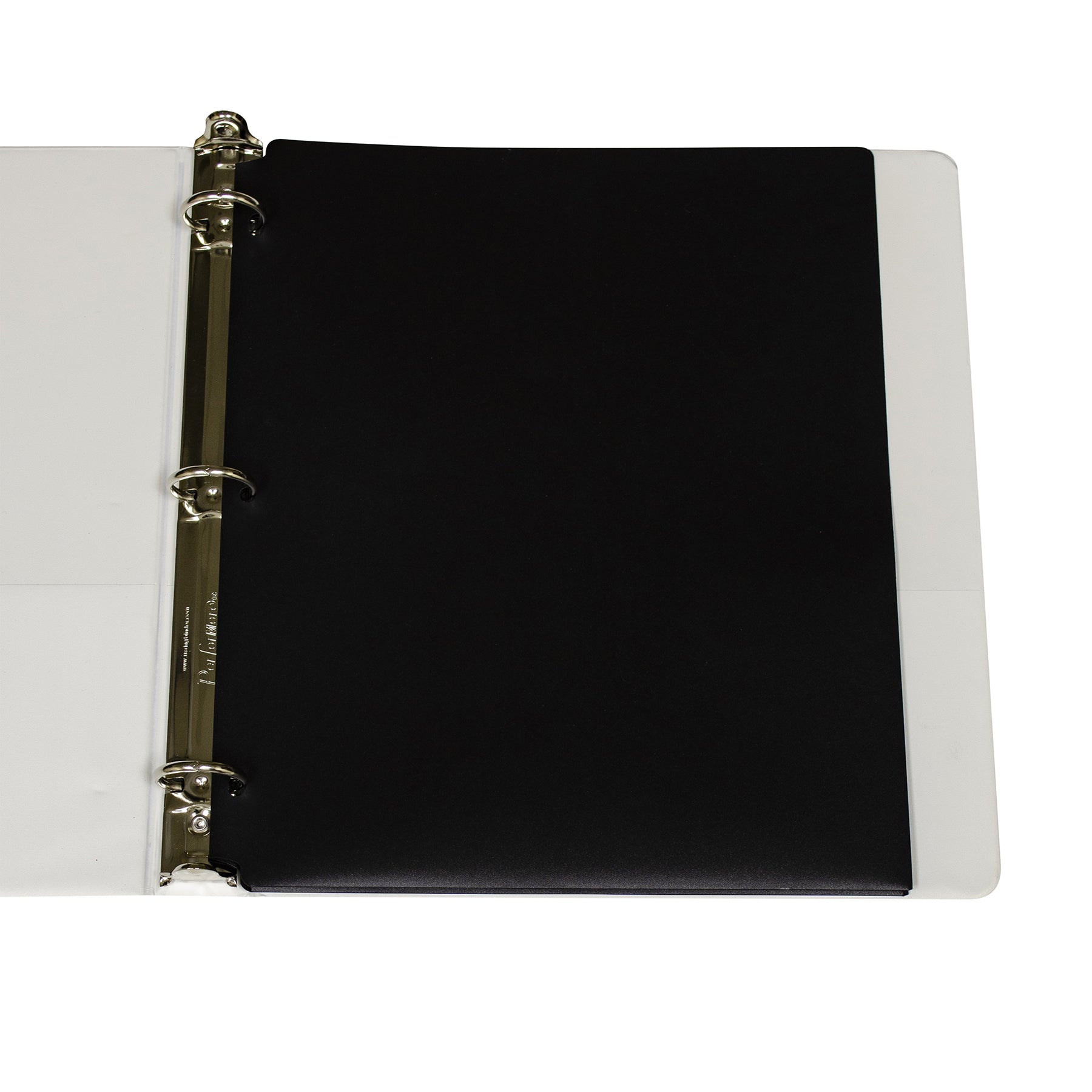 Two-Pocket Heavyweight Poly Portfolio Folder with Three-Hole Punch, Black, Each