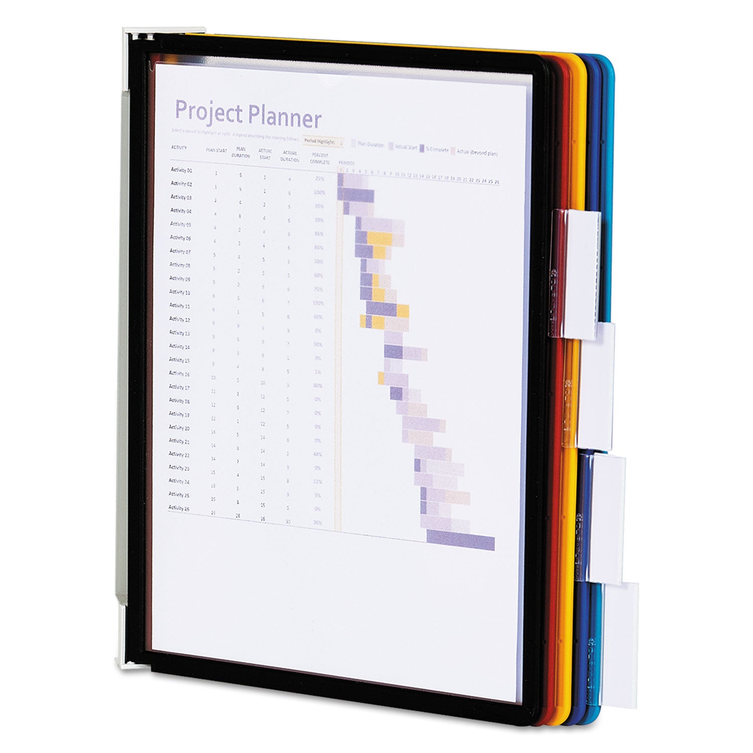 5 Panels - Support Letter 8.50" x 11" Media - Rugged, Tabbed - 1 Each