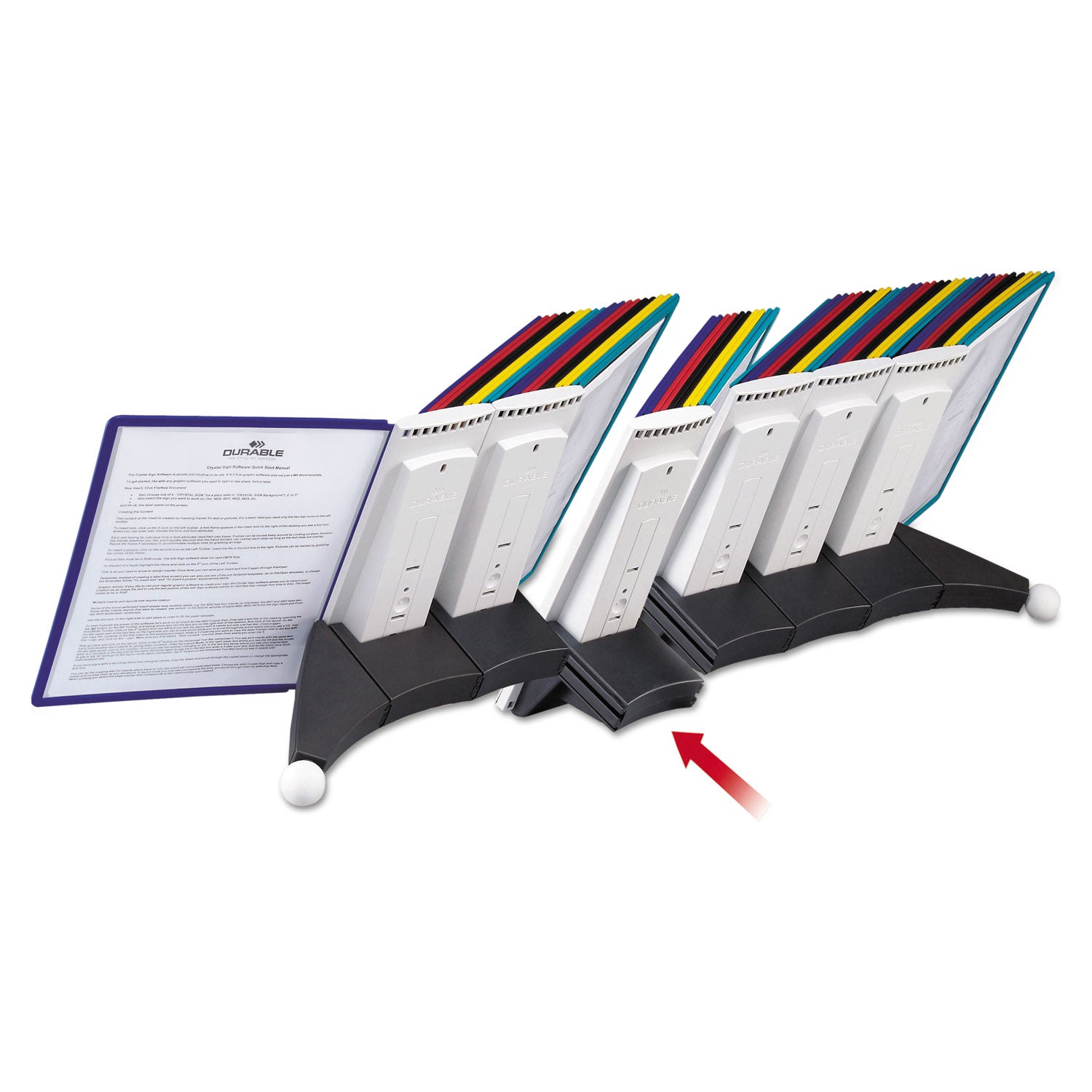 DURABLE Sherpa Desk Extension - 10 Panels - Support Letter 8.50" x 11" Media - 1 Each