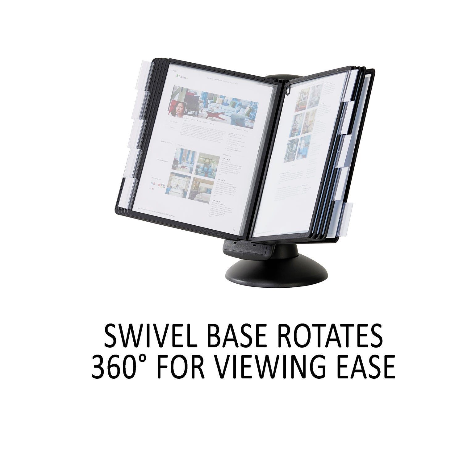 Desktop - 10 Panels - Support Letter 8.50" x 11" Media - Adjustable Viewing Angle, Rugged, Environmentally Friendly, 360&deg; Swivel Base, Non Expandable, Dual Sided - 1 Each