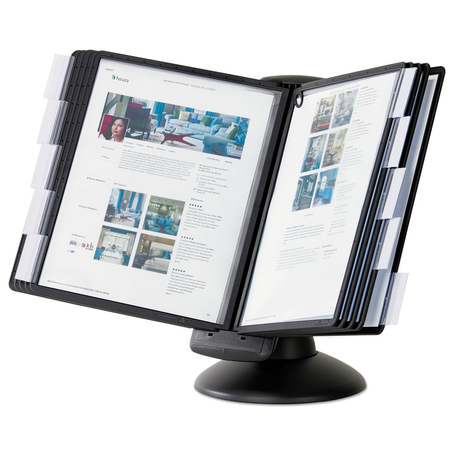Desktop - 10 Panels - Support Letter 8.50" x 11" Media - Adjustable Viewing Angle, Rugged, Environmentally Friendly, 360&deg; Swivel Base, Non Expandable, Dual Sided - 1 Each
