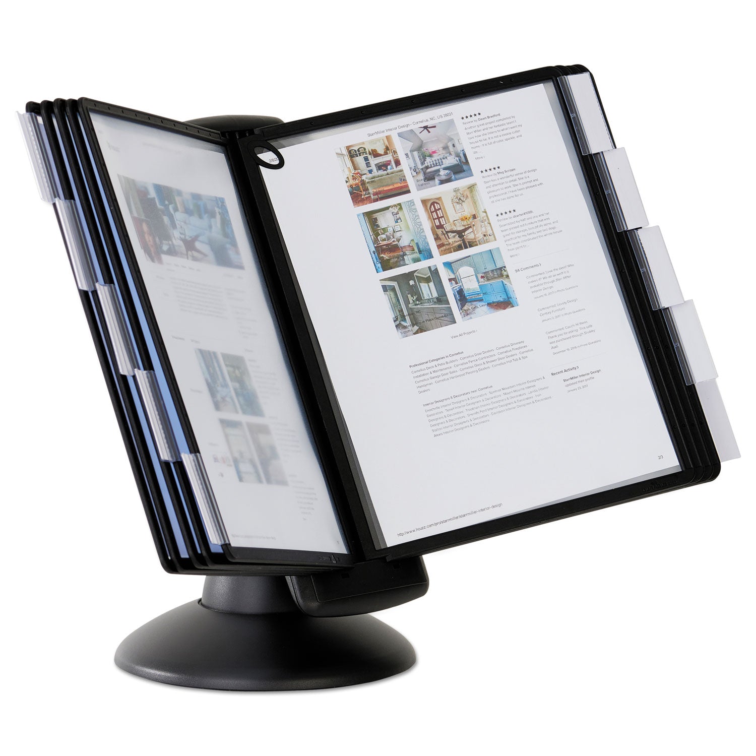 Desktop - 10 Panels - Support Letter 8.50" x 11" Media - Adjustable Viewing Angle, Rugged, Environmentally Friendly, 360&deg; Swivel Base, Non Expandable, Dual Sided - 1 Each
