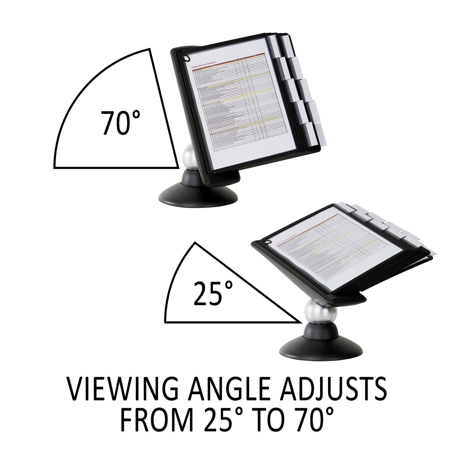 Desktop - 10 Panels - Support Letter 8.50" x 11" Media - Adjustable Viewing Angle, Rugged, Environmentally Friendly, 360&deg; Swivel Base, Non Expandable, Dual Sided - 1 Each
