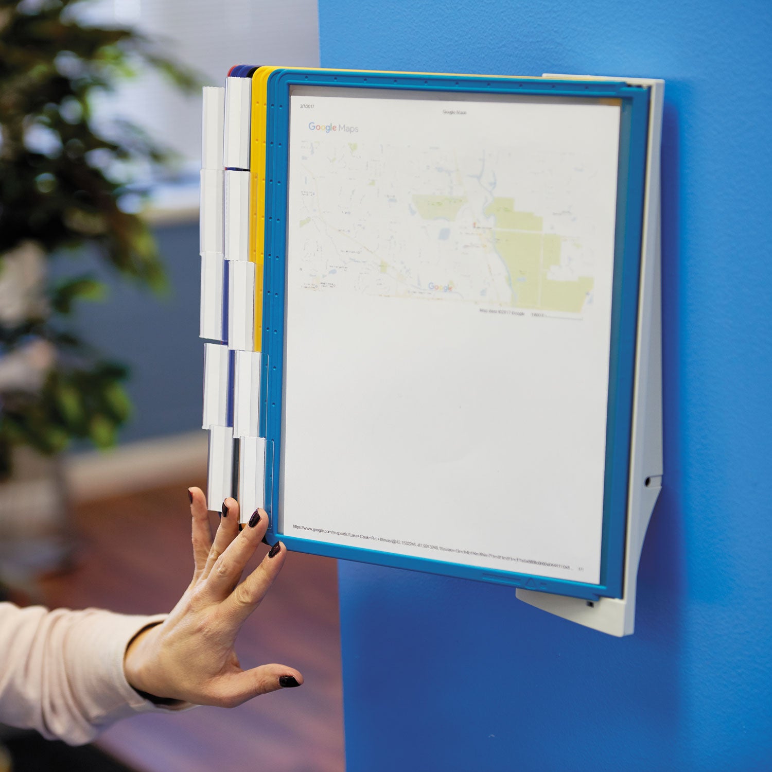 DURABLE Sherpa 10-Panel Wall Reference System - 10 Panels - Support Letter 8.50" x 11" Media - Expandable - Assorted - 1 Each