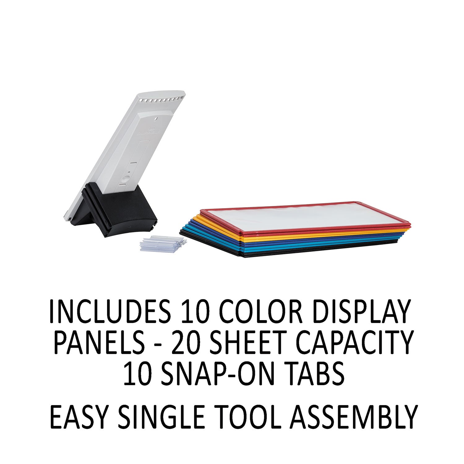 DURABLE Sherpa Desk Extension - 10 Panels - Support Letter 8.50" x 11" Media - 1 Each