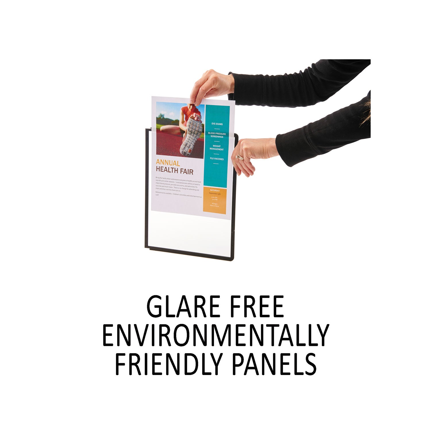 Desktop - 10 Panels - Support Letter 8.50" x 11" Media - Adjustable Viewing Angle, Rugged, Environmentally Friendly, 360&deg; Swivel Base, Non Expandable, Dual Sided - 1 Each