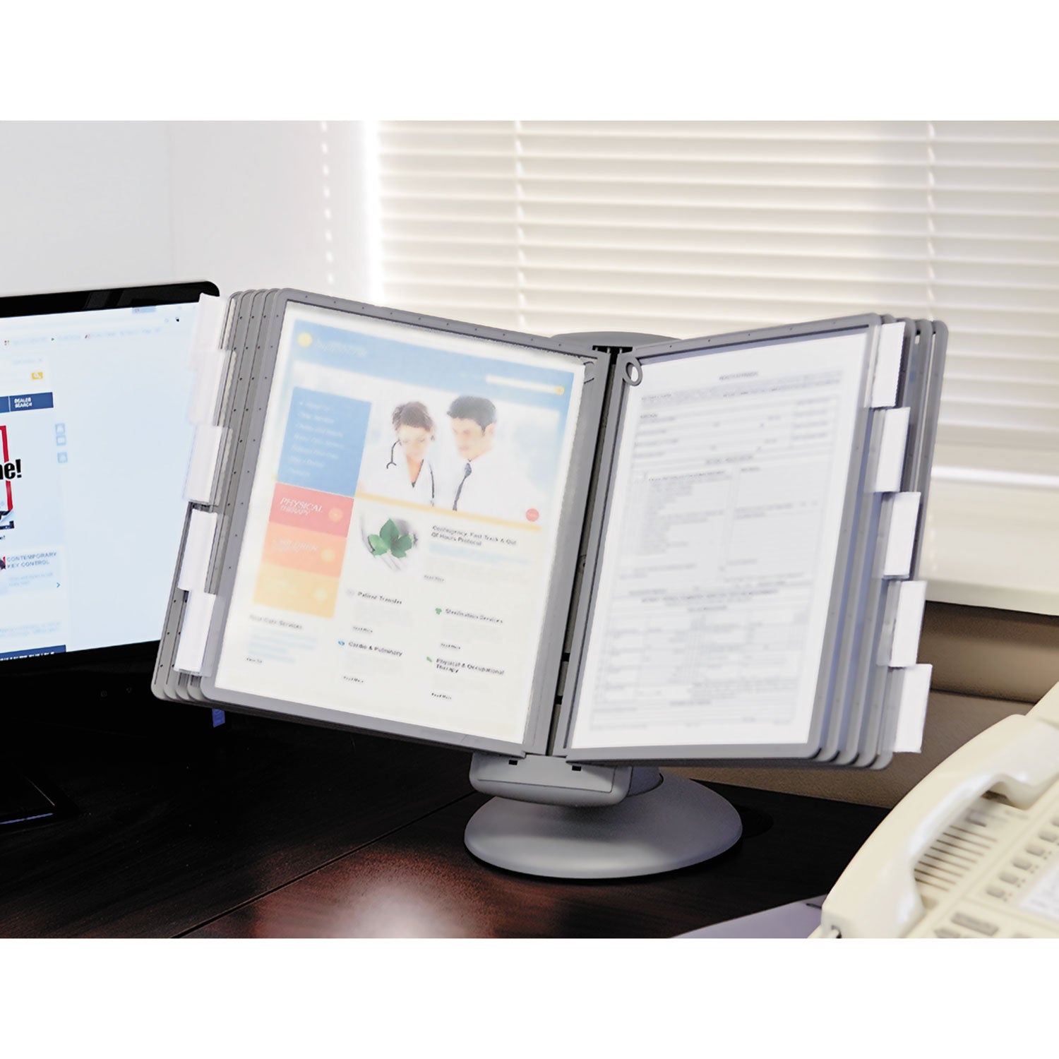 Desktop - 10 Panels - Support Letter 8.50" x 11" Media - Non Expandable - Graphite Smoke - Plastic - 1 Each