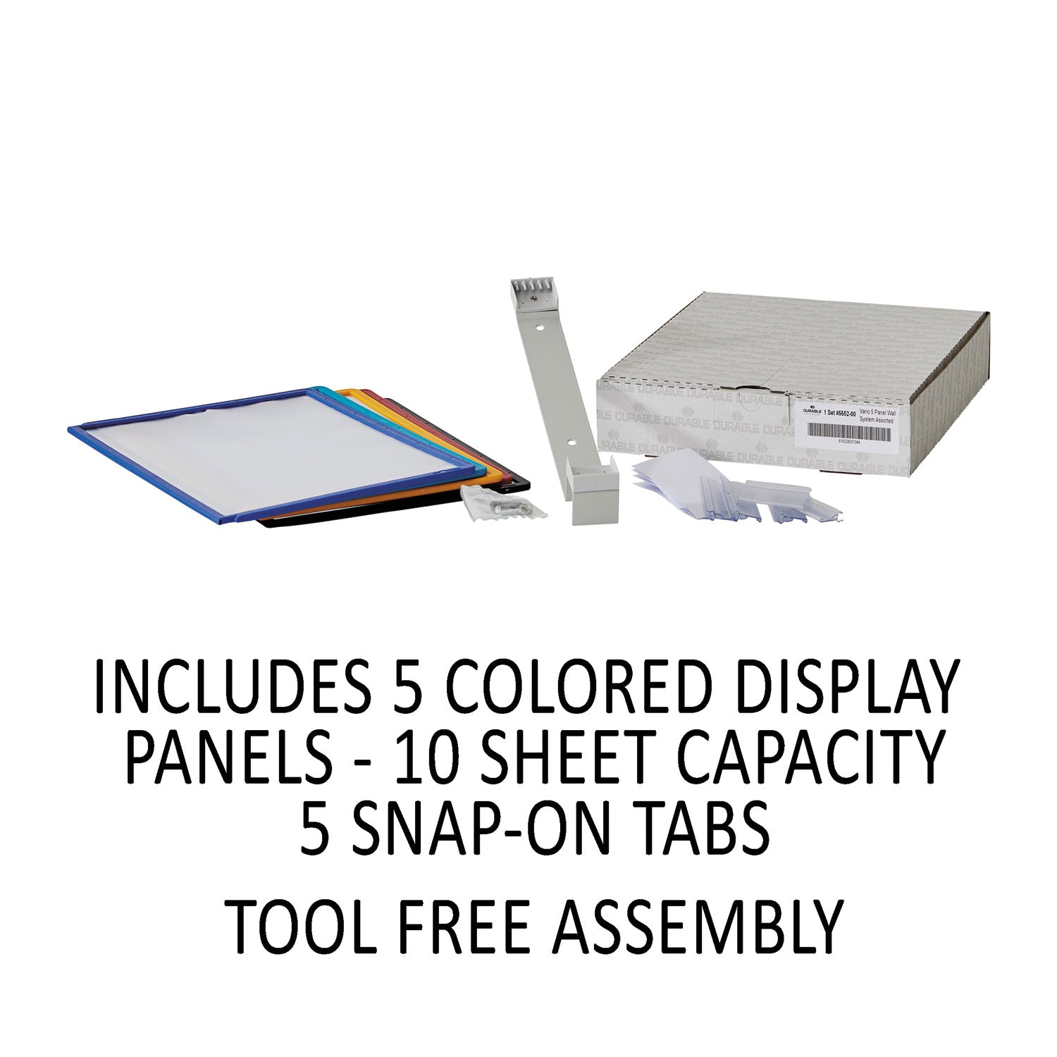 5 Panels - Support Letter 8.50" x 11" Media - Rugged, Tabbed - 1 Each