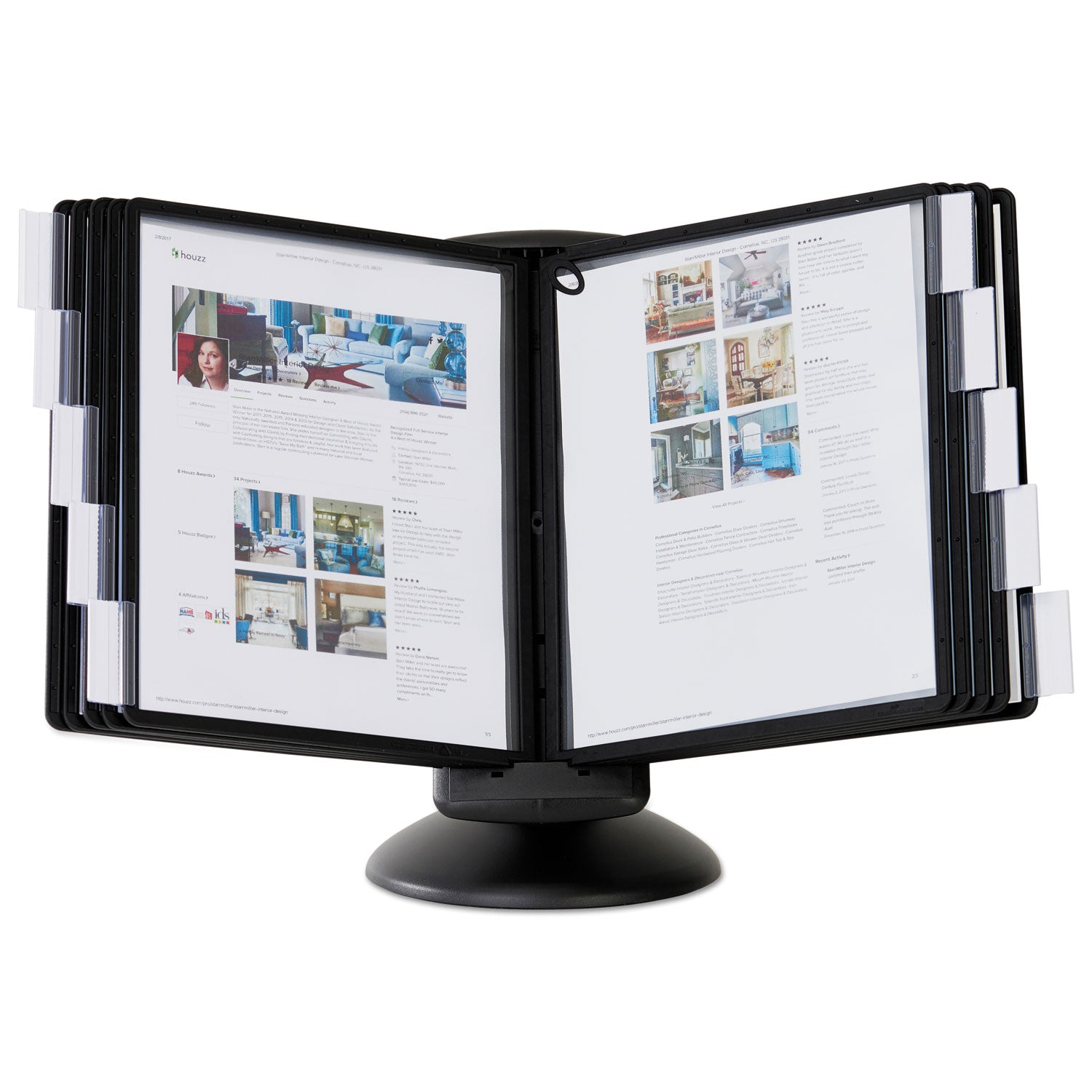 Desktop - 10 Panels - Support Letter 8.50" x 11" Media - Adjustable Viewing Angle, Rugged, Environmentally Friendly, 360&deg; Swivel Base, Non Expandable, Dual Sided - 1 Each