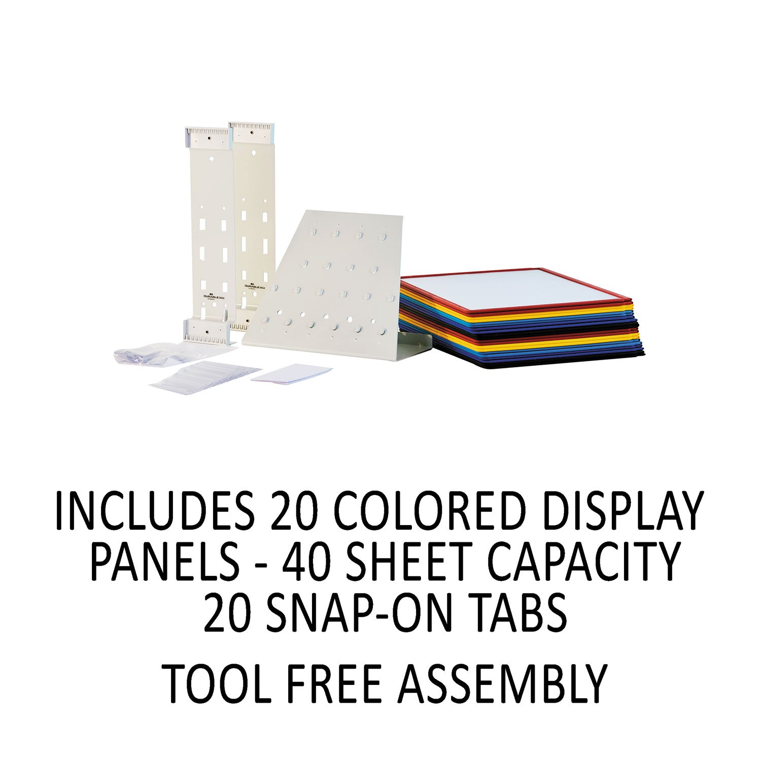 Desktop - 20 Panels - Expandable, Eco-friendly, Adjustable Viewing Angle, Rugged, Heavy Duty - 20 / Box