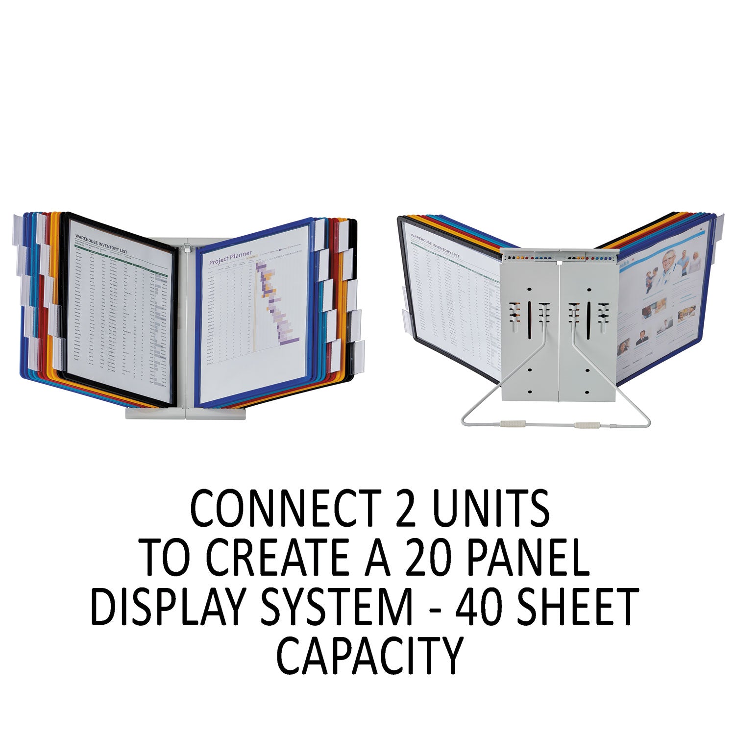 DURABLE InstaView Desktop Reference System - Desktop - 10 Panels - Support Letter 8.50" x 11" Media - Expandable - 1 Each