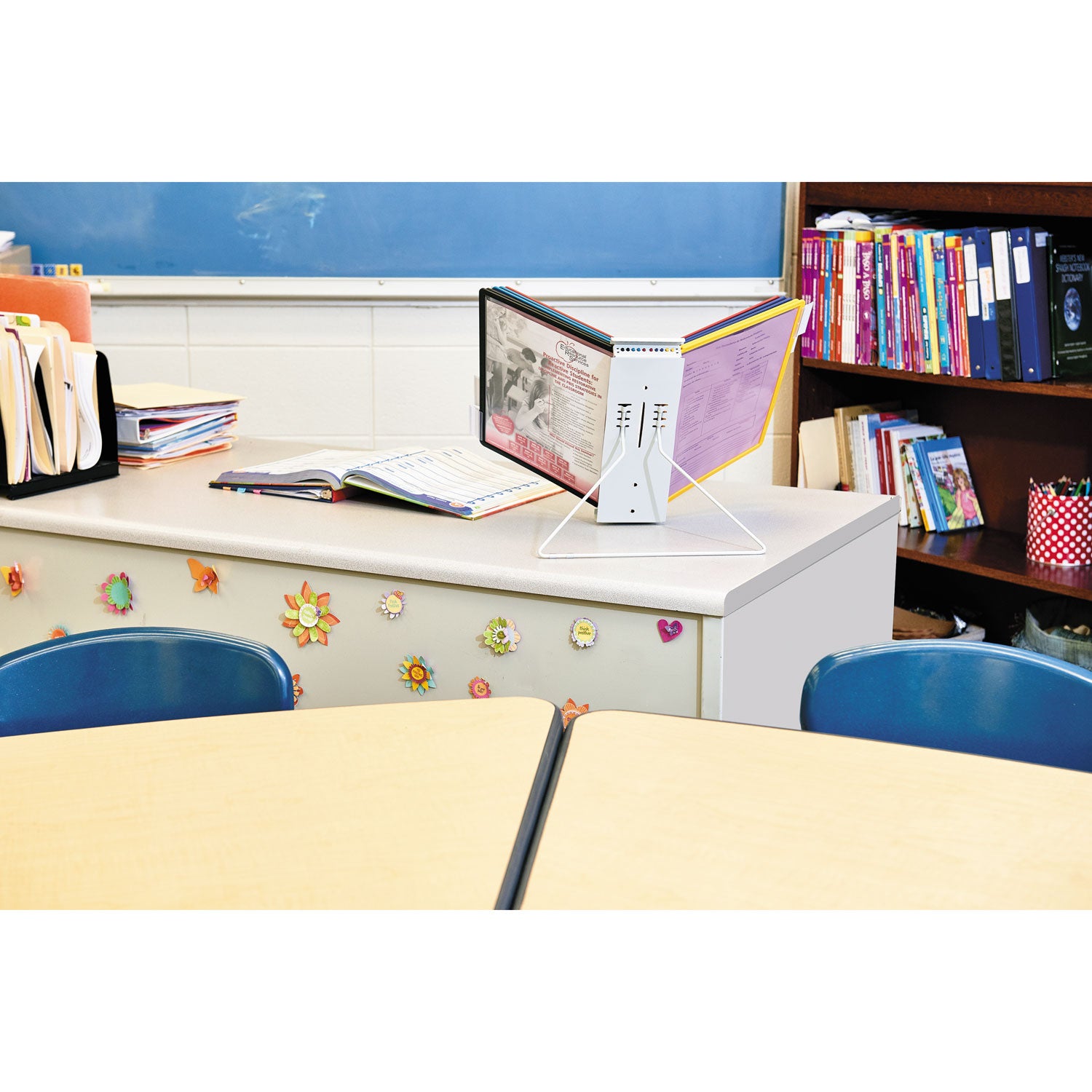 DURABLE InstaView Desktop Reference System - Desktop - 10 Panels - Support Letter 8.50" x 11" Media - Expandable - 1 Each