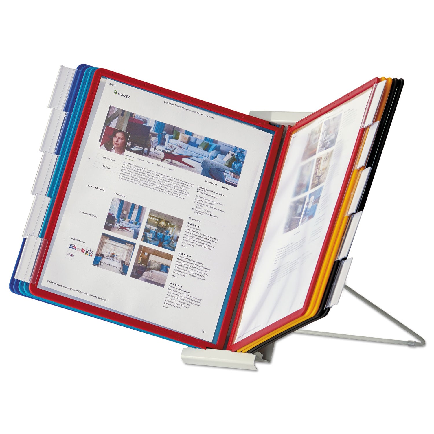 DURABLE InstaView Desktop Reference System - Desktop - 10 Panels - Support Letter 8.50" x 11" Media - Expandable - 1 Each