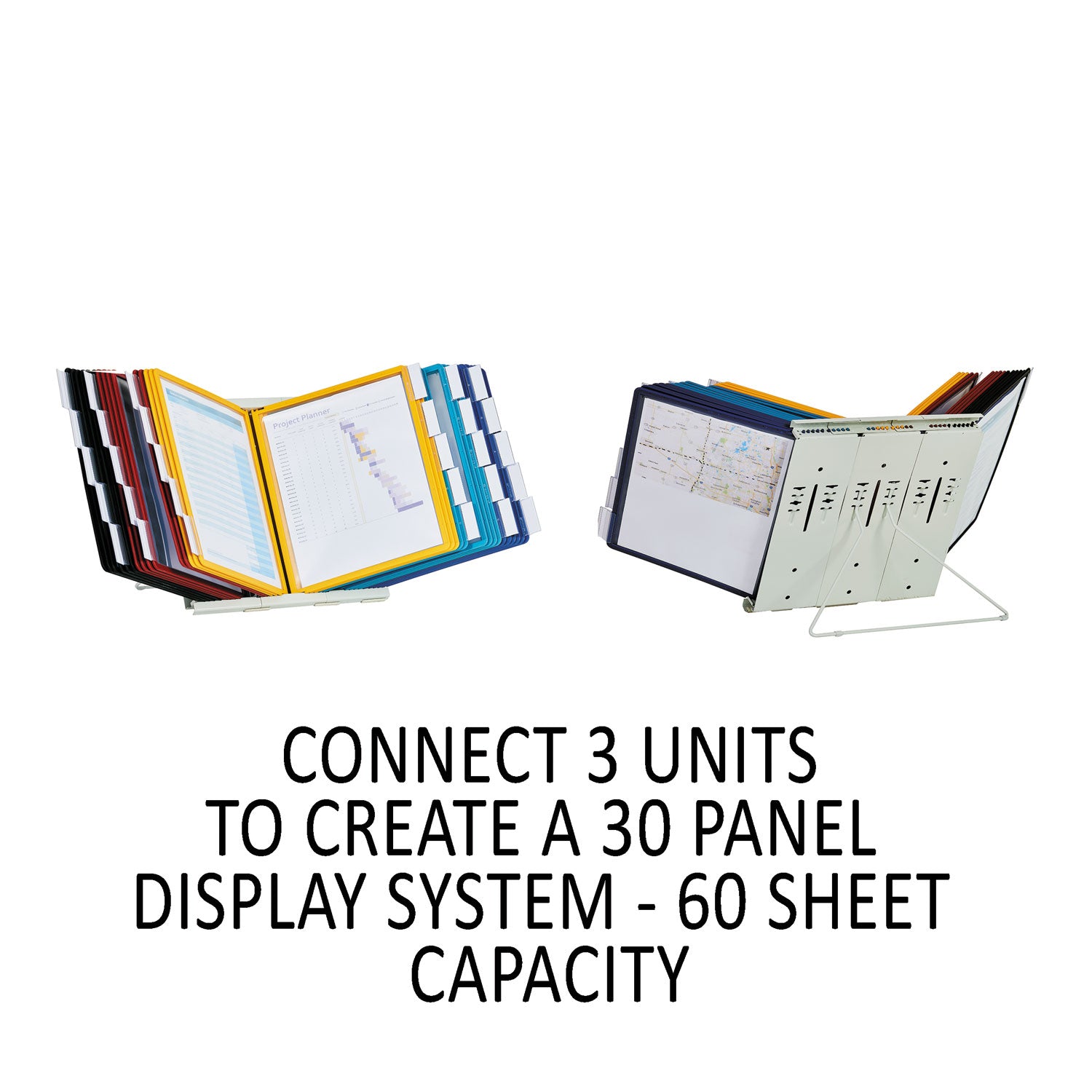 DURABLE InstaView Desktop Reference System - Desktop - 10 Panels - Support Letter 8.50" x 11" Media - Expandable - 1 Each