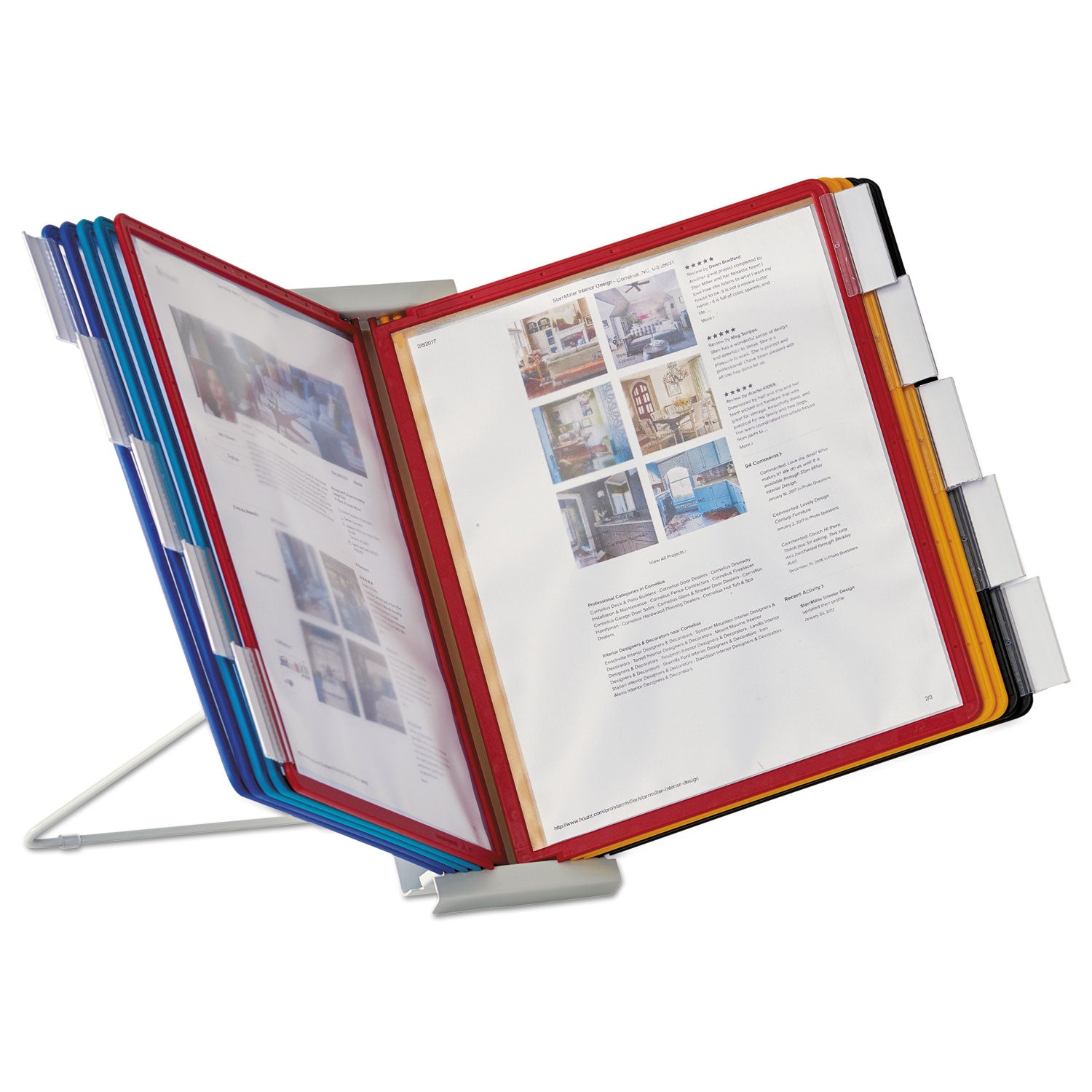 DURABLE InstaView Desktop Reference System - Desktop - 10 Panels - Support Letter 8.50" x 11" Media - Expandable - 1 Each