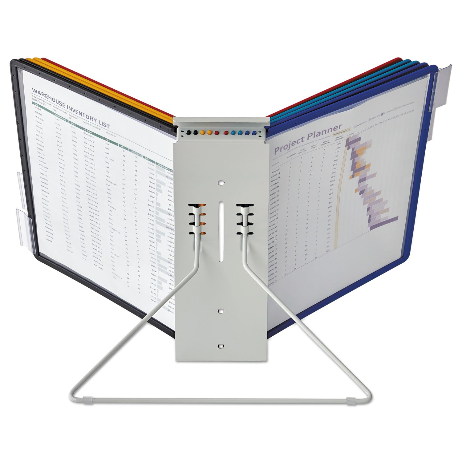 DURABLE InstaView Desktop Reference System - Desktop - 10 Panels - Support Letter 8.50" x 11" Media - Expandable - 1 Each