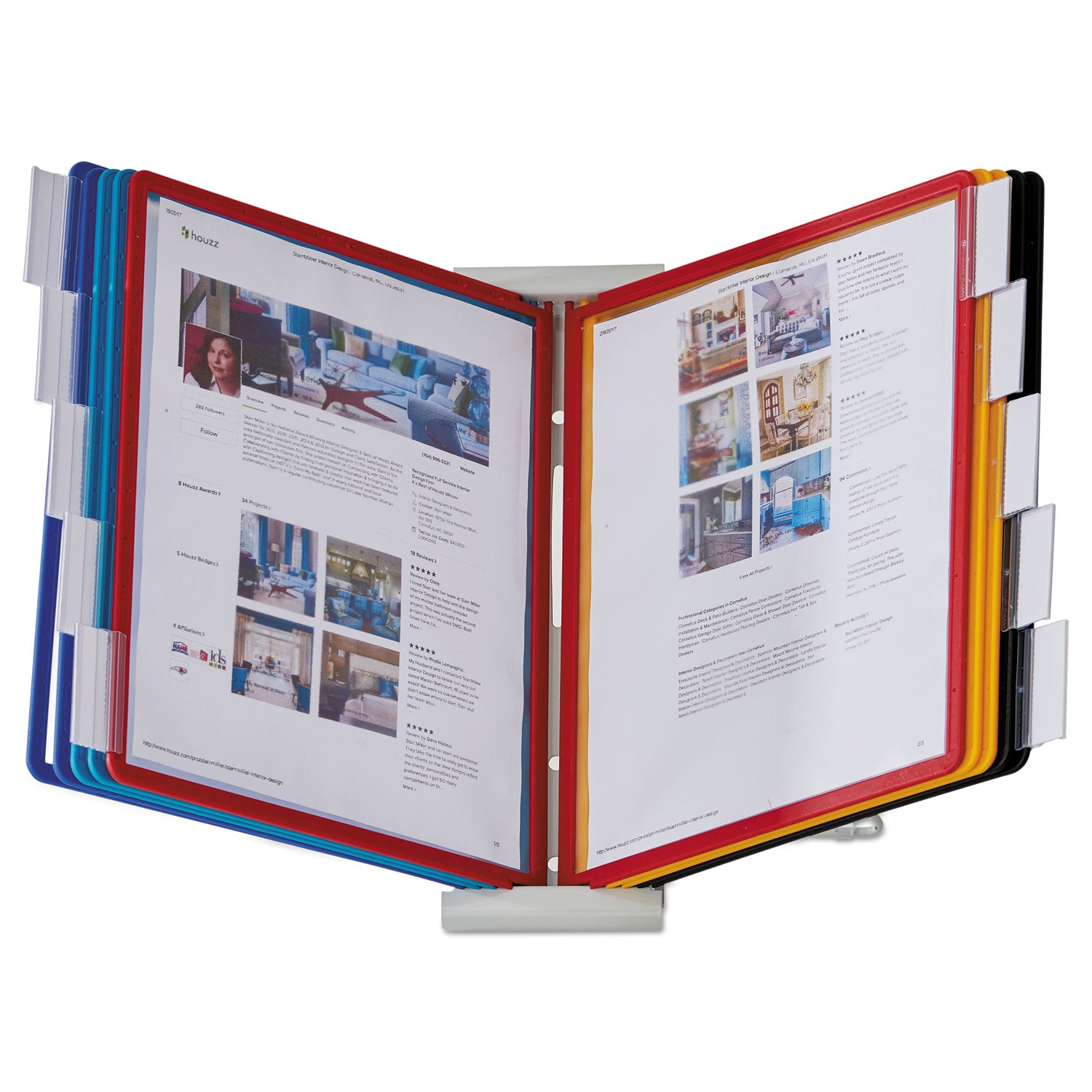 DURABLE InstaView Desktop Reference System - Desktop - 10 Panels - Support Letter 8.50" x 11" Media - Expandable - 1 Each