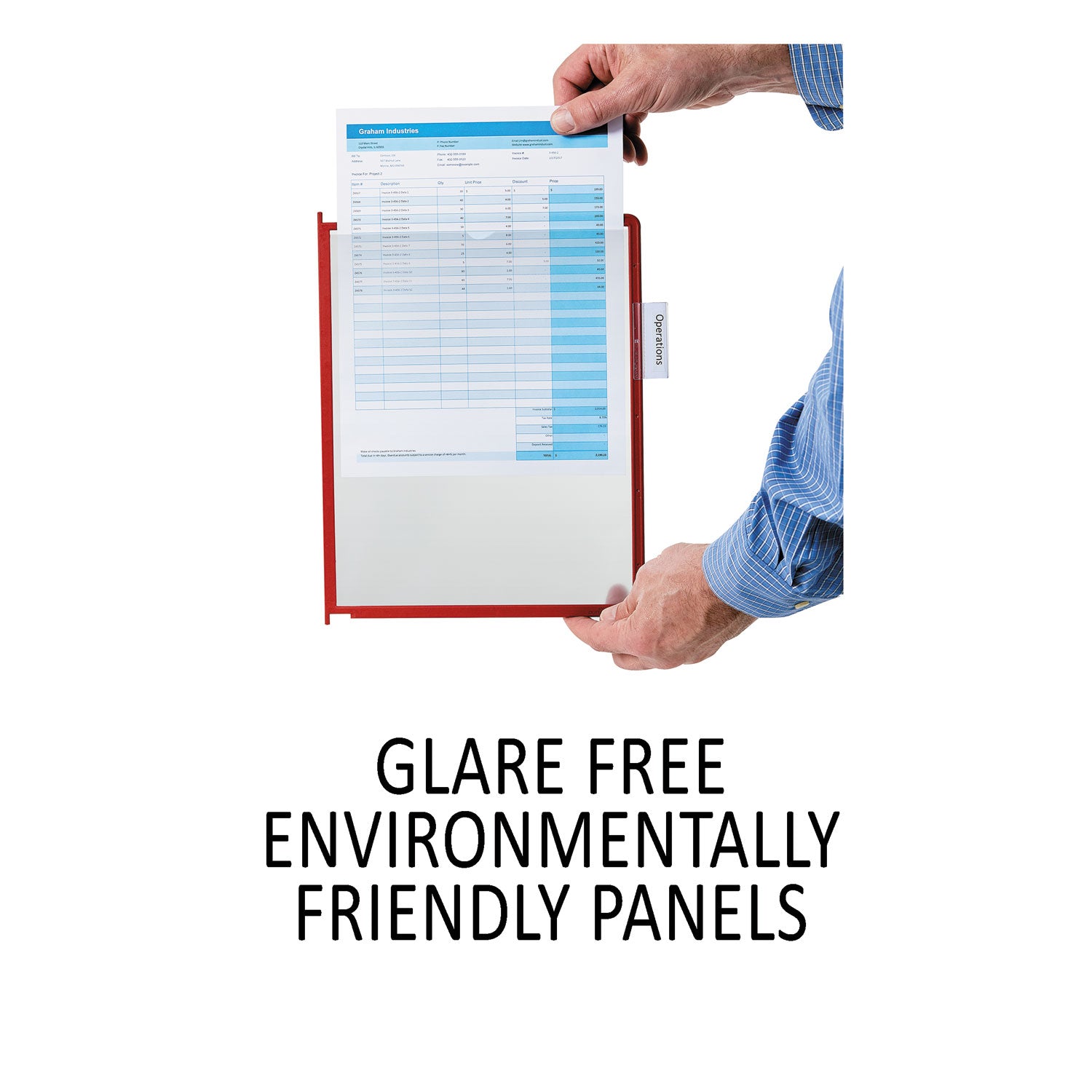 DURABLE InstaView Desktop Reference System - Desktop - 10 Panels - Support Letter 8.50" x 11" Media - Expandable - 1 Each