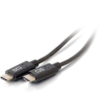 Cables to Go - C2G 28826 USB-C Cable - USB-C 2.0 Male to Male Cable (3A Charging) (6 Feet, 1.82 Meters) - Black