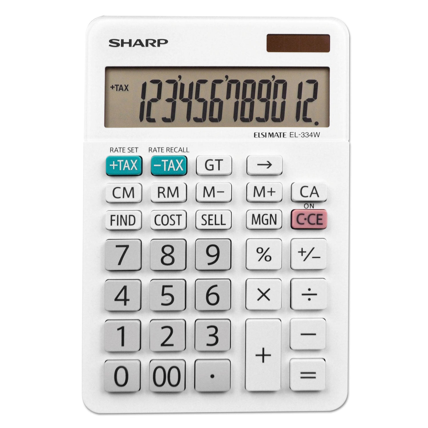4-Key Memory, Sign Change, Backspace Key, Auto Power Off, Double Zero - 12 Digits - LCD - 0.6" Height x 4.4" Width x 6.6" Depth - White - Desktop - 1 Each