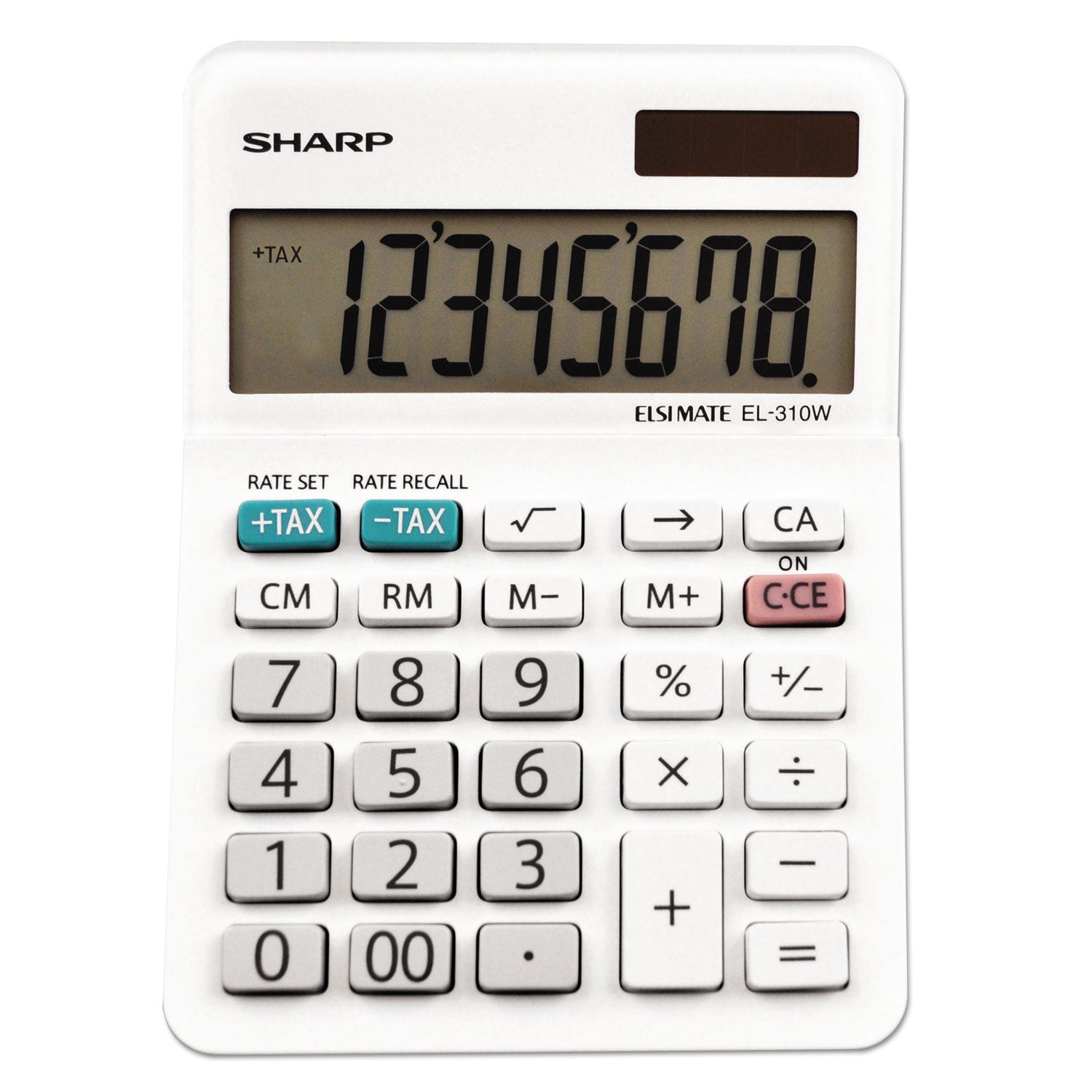 4-Key Memory, Sign Change, Backspace Key, Auto Power Off, Double Zero - 8 Digits - LCD - 1" Height x 3.4" Width x 4.8" Depth - White - Desktop - 1 Each