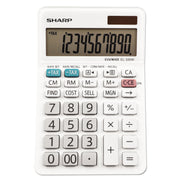 4-Key Memory, Sign Change, Backspace Key, Auto Power Off, Double Zero - 10 Digits - LCD - 1.1" Height x 3.8" Width x 5.9" Depth - White - Desktop - 1 Each