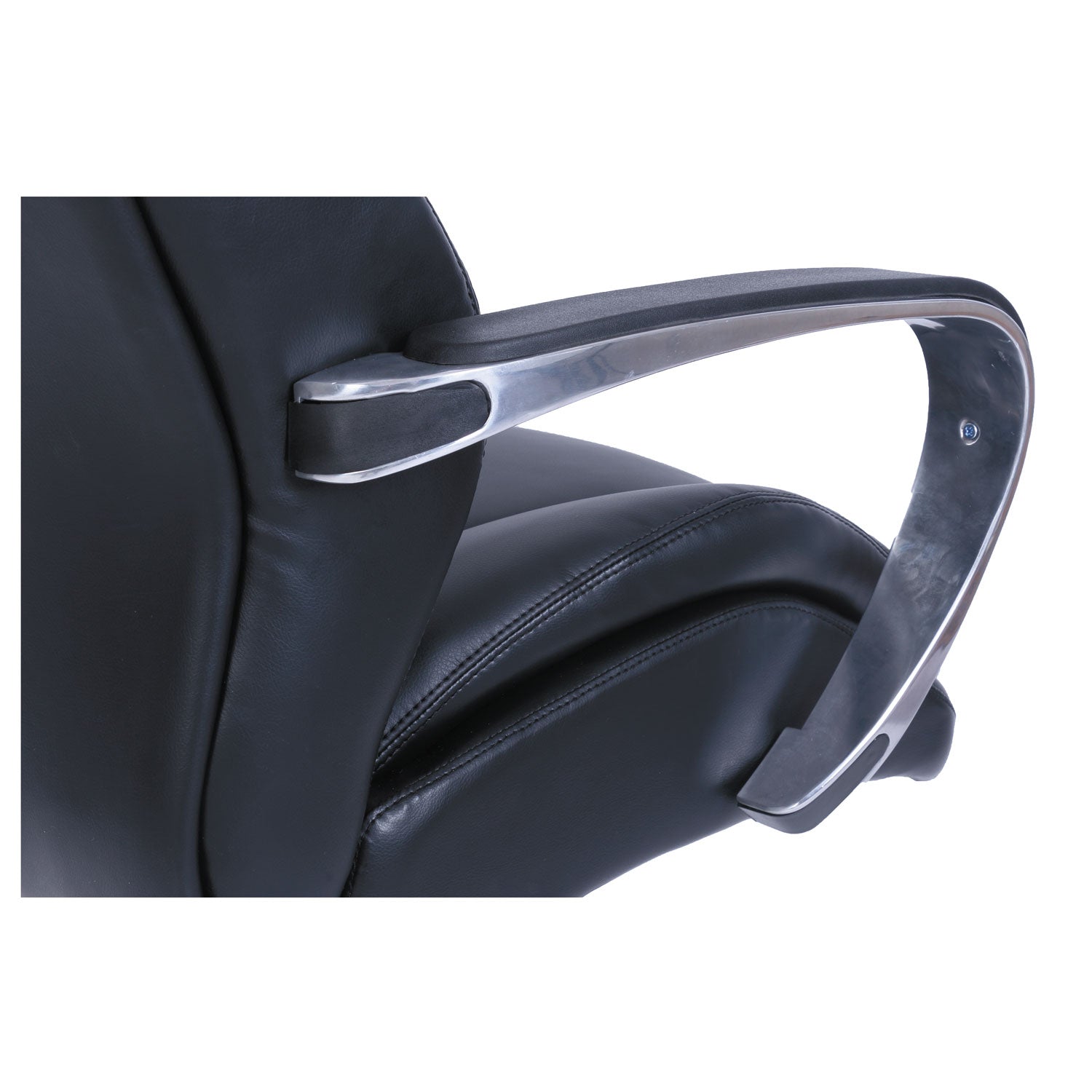 La-Z-Boy ComfortCore Chair, Black, Gel Memory Foam Seat, High Back, 5-Star Aluminum Base, Bonded Leather, 1 Each