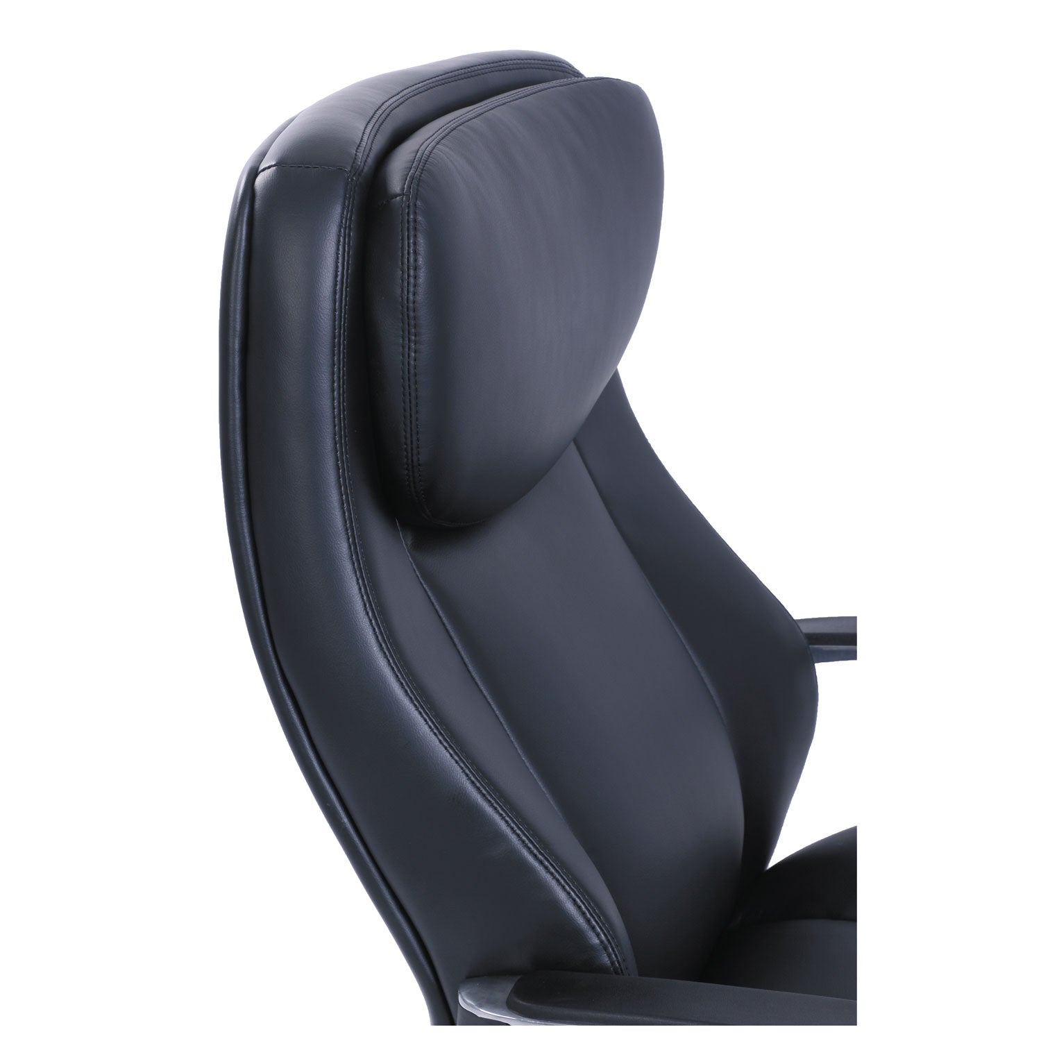 La-Z-Boy ComfortCore Chair, Black, Gel Memory Foam Seat, High Back, 5-Star Aluminum Base, Bonded Leather, 1 Each