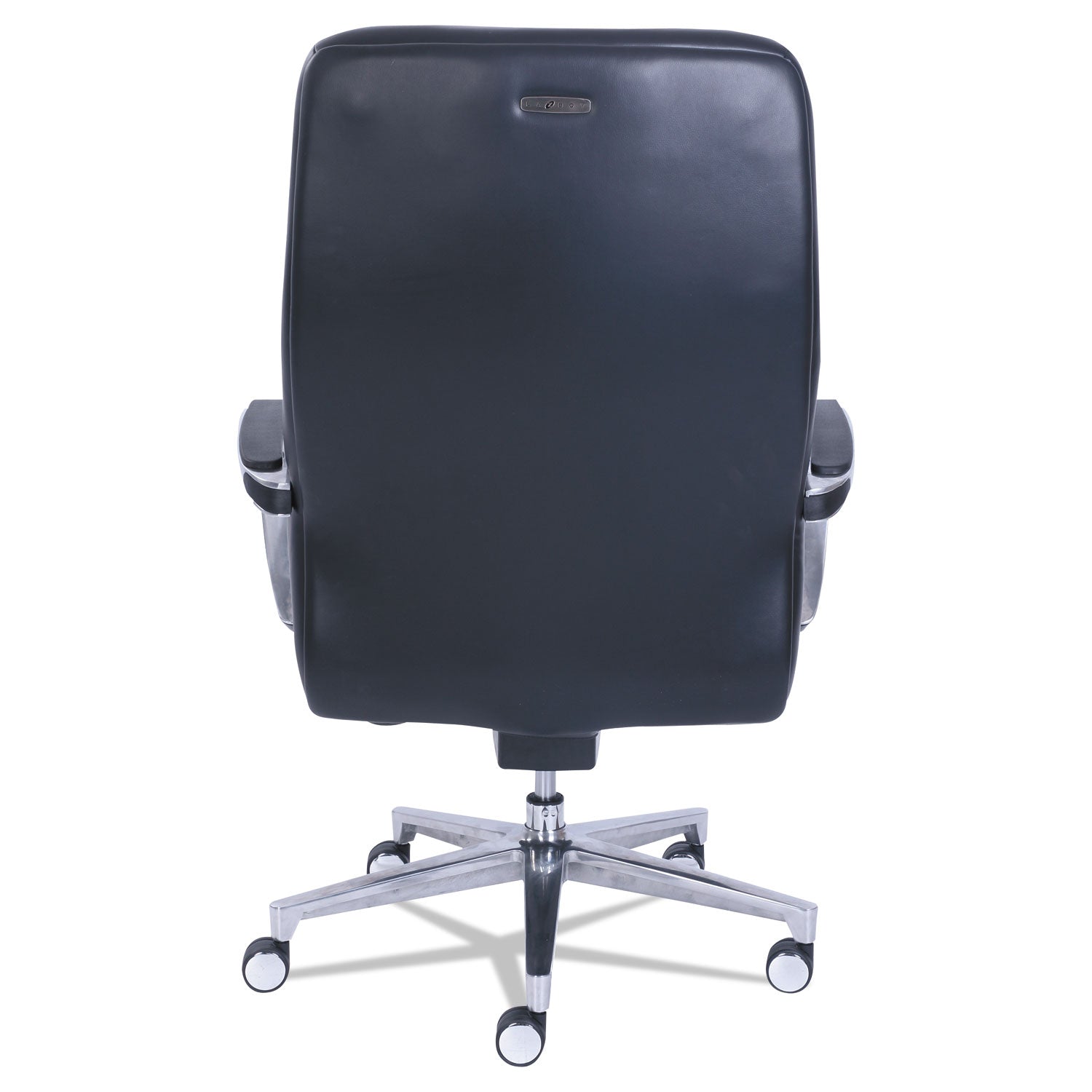 La-Z-Boy ComfortCore Chair, Black, Gel Memory Foam Seat, High Back, 5-Star Aluminum Base, Bonded Leather, 1 Each