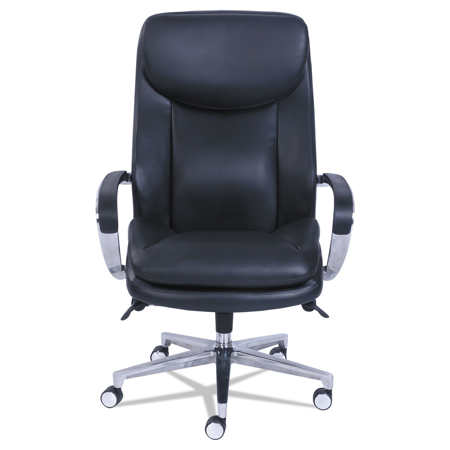 Black Seat Color - Gel, Memory Foam Seat Material - Black Back Color - High Back - 5-star Base - Bonded Leather - Armrest - 1 Each
