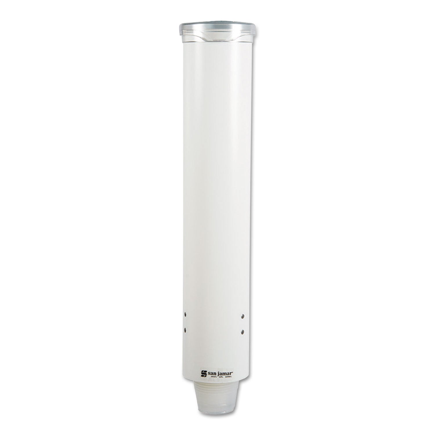 16" Tube - Pull Dispensing - Wall Mountable - Transparent White - Plastic - 1 Each