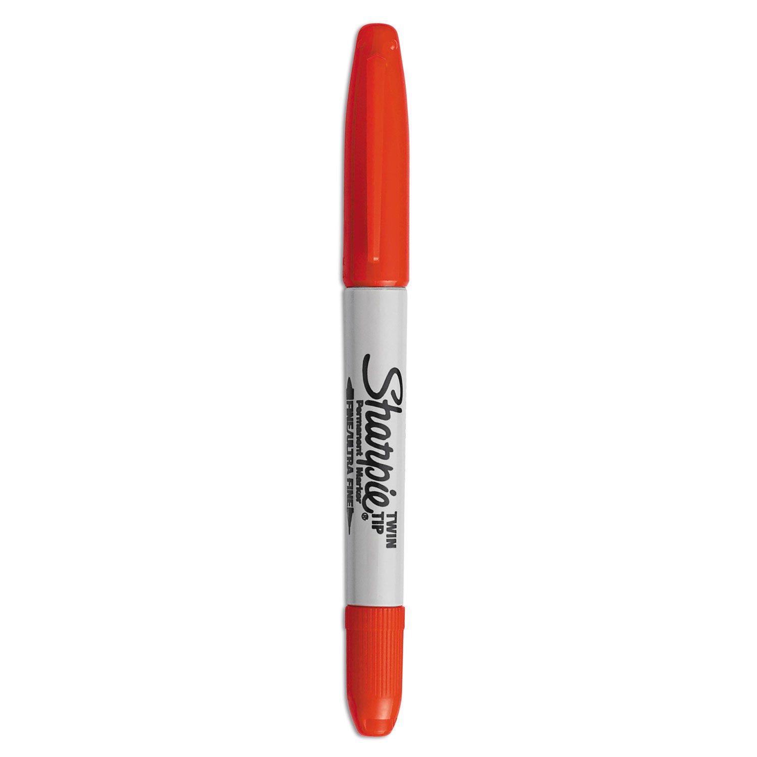 Sharpie Twin Tip Permanent Marker - Fine, Ultra Fine Marker Point - Red Ink - Alcohol Based - 1 Dozen