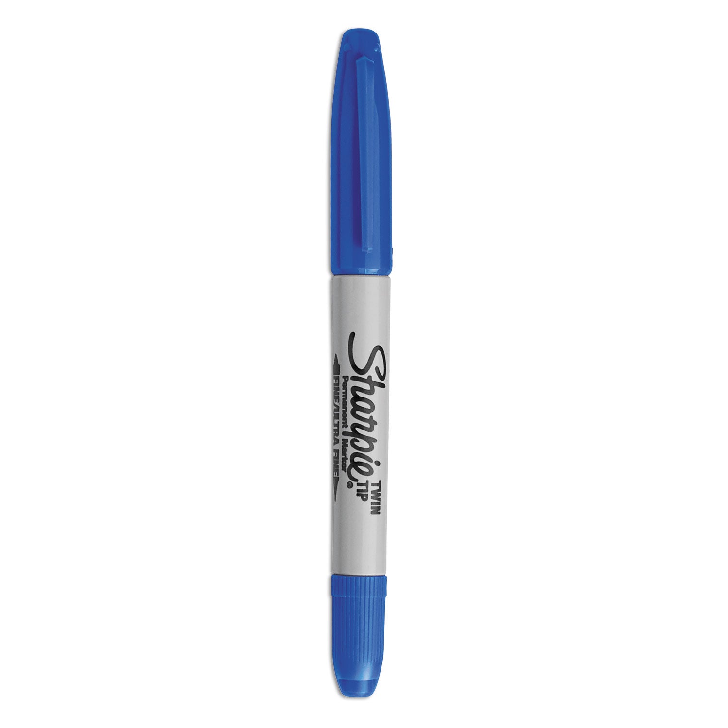 Sharpie Twin Tip Permanent Marker - Fine, Ultra Fine Marker Point - Blue Ink - Alcohol Based - 1 Dozen