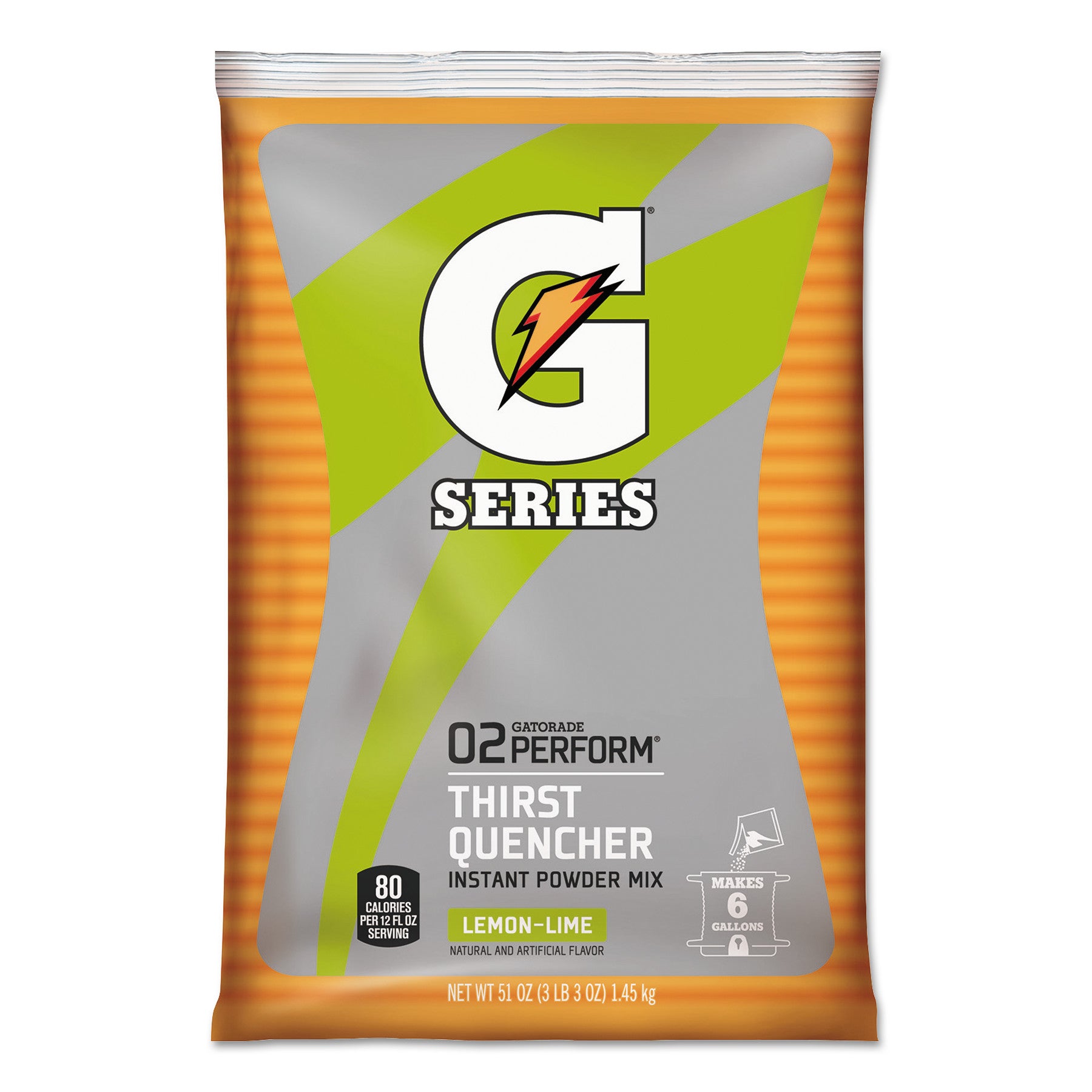 Original Powdered Drink Mix, Lemon-Lime, 51oz Packets, 14/carton