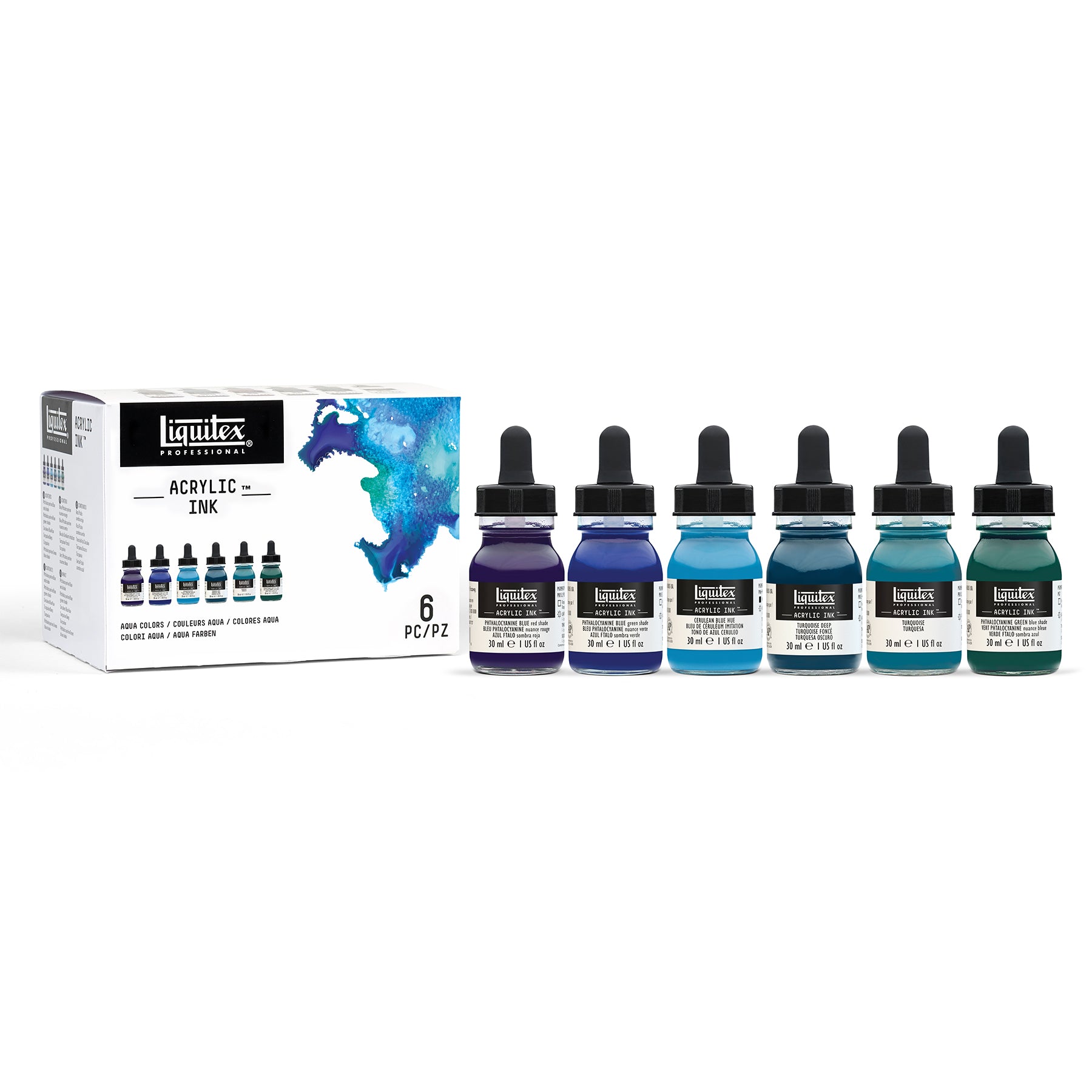 LQ Ink 6 Aqua Colors Set