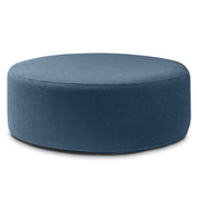Jaxx Candler Round Couch Ottoman – Oversized Giant Coffee Table Ottoman - Versatile Firm Foam Construction - Kid Safe with Removable Cover, 44”, Luxe Boucle, Boucle Navy
