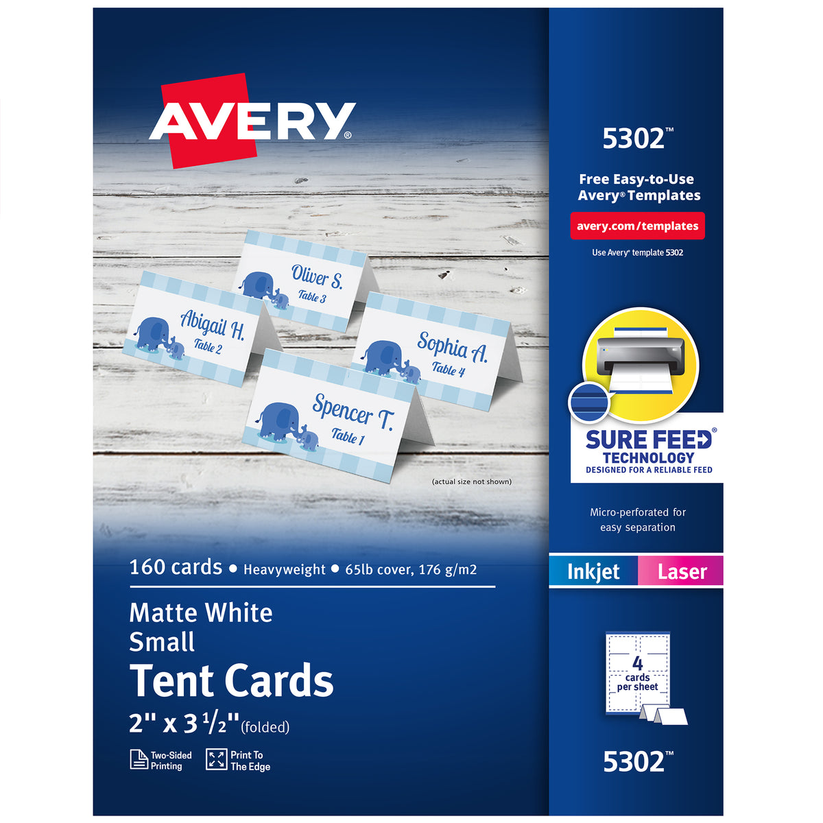 160 PRINTABLE TENT CARDS 2X3.5