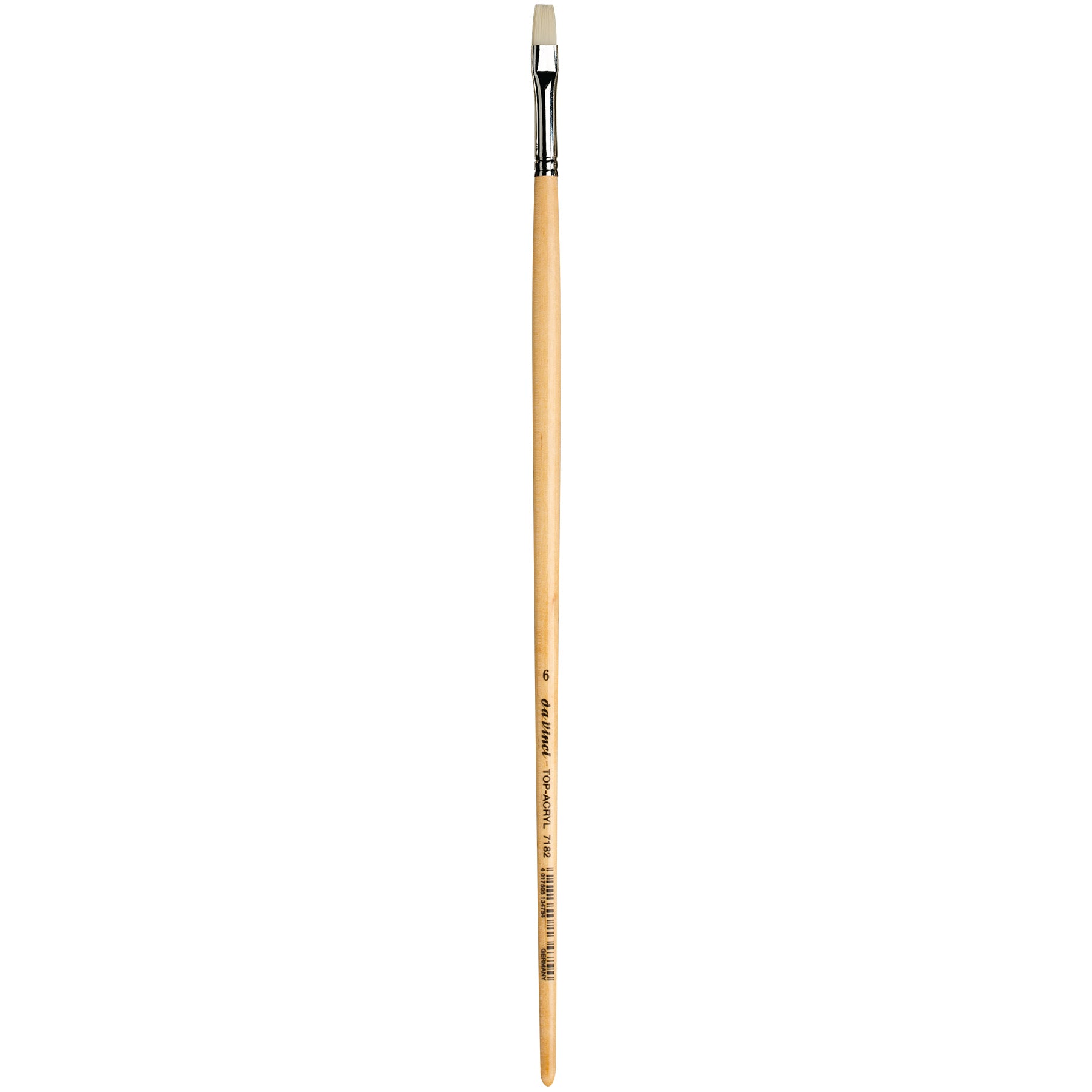 TOP-ACRYL Bright White Brush, Synthetic, Acrylic & Oil, Flat, Series 7182, Size 6