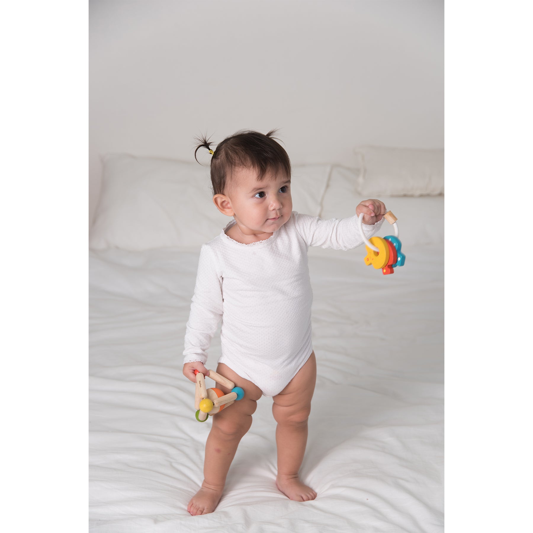 Wooden Baby Key Rattle and Teether