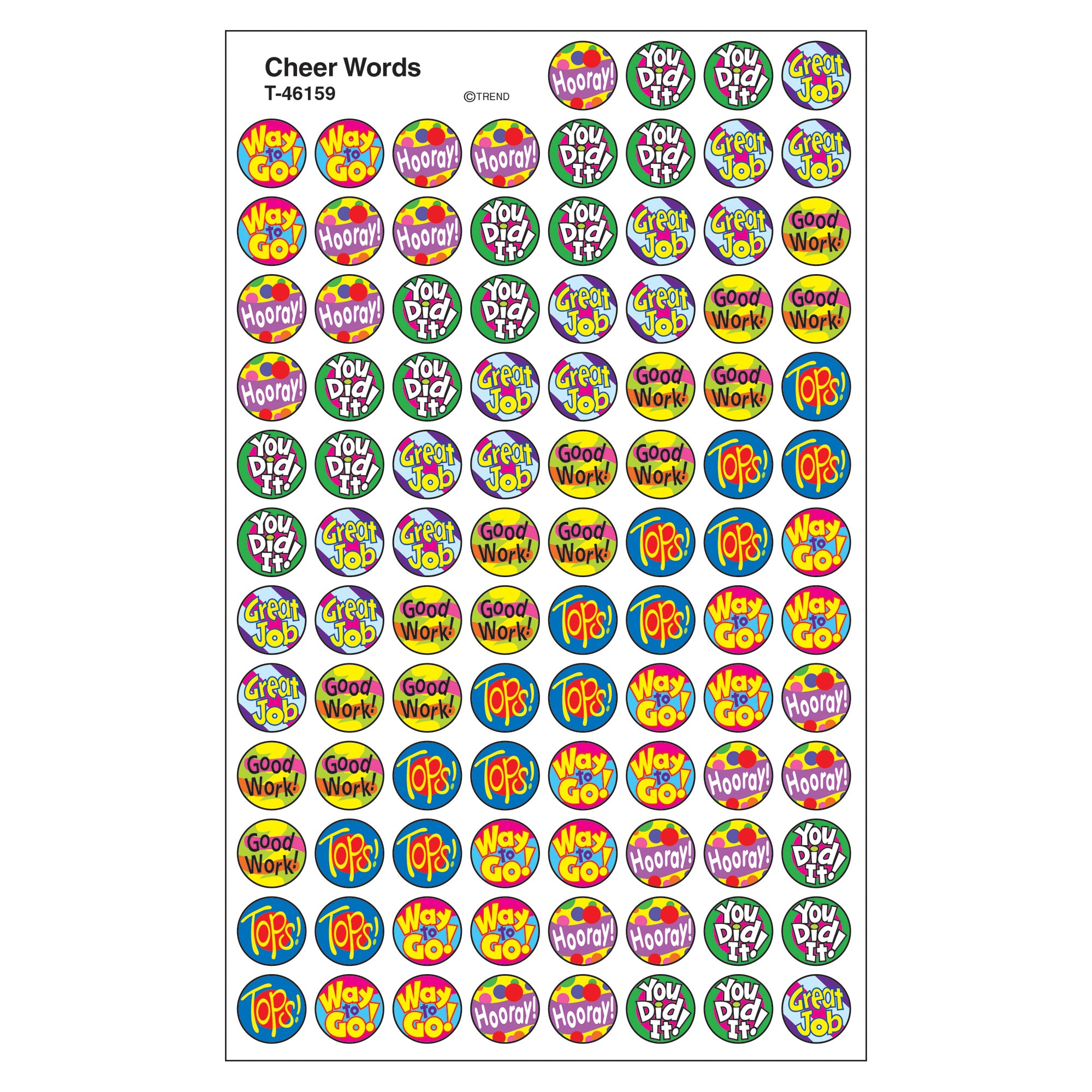Cheer Words superSpots® Stickers, 800 ct