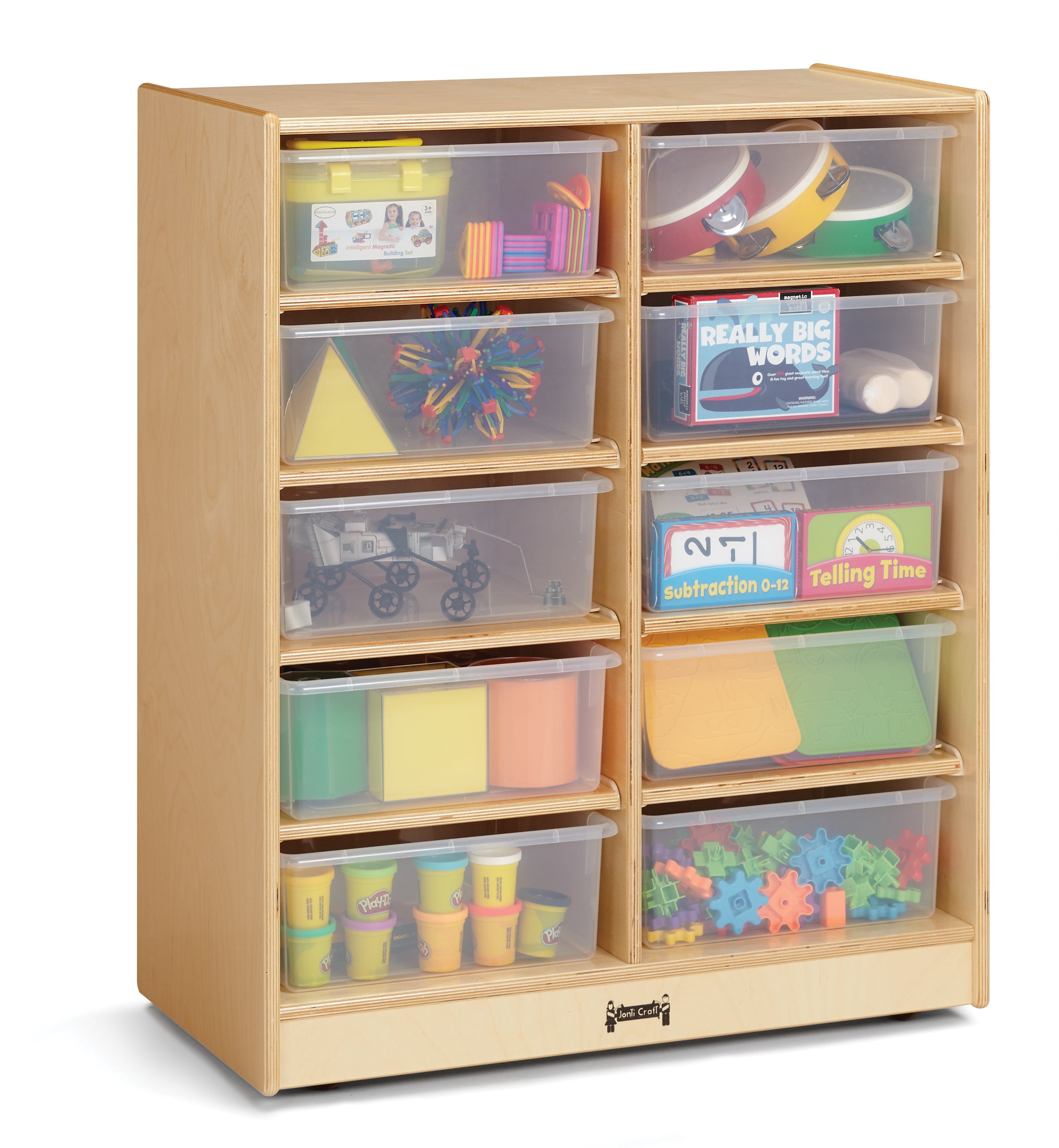 Jonti-Craft® 10 Tub Mobile Storage - with Colored Tubs